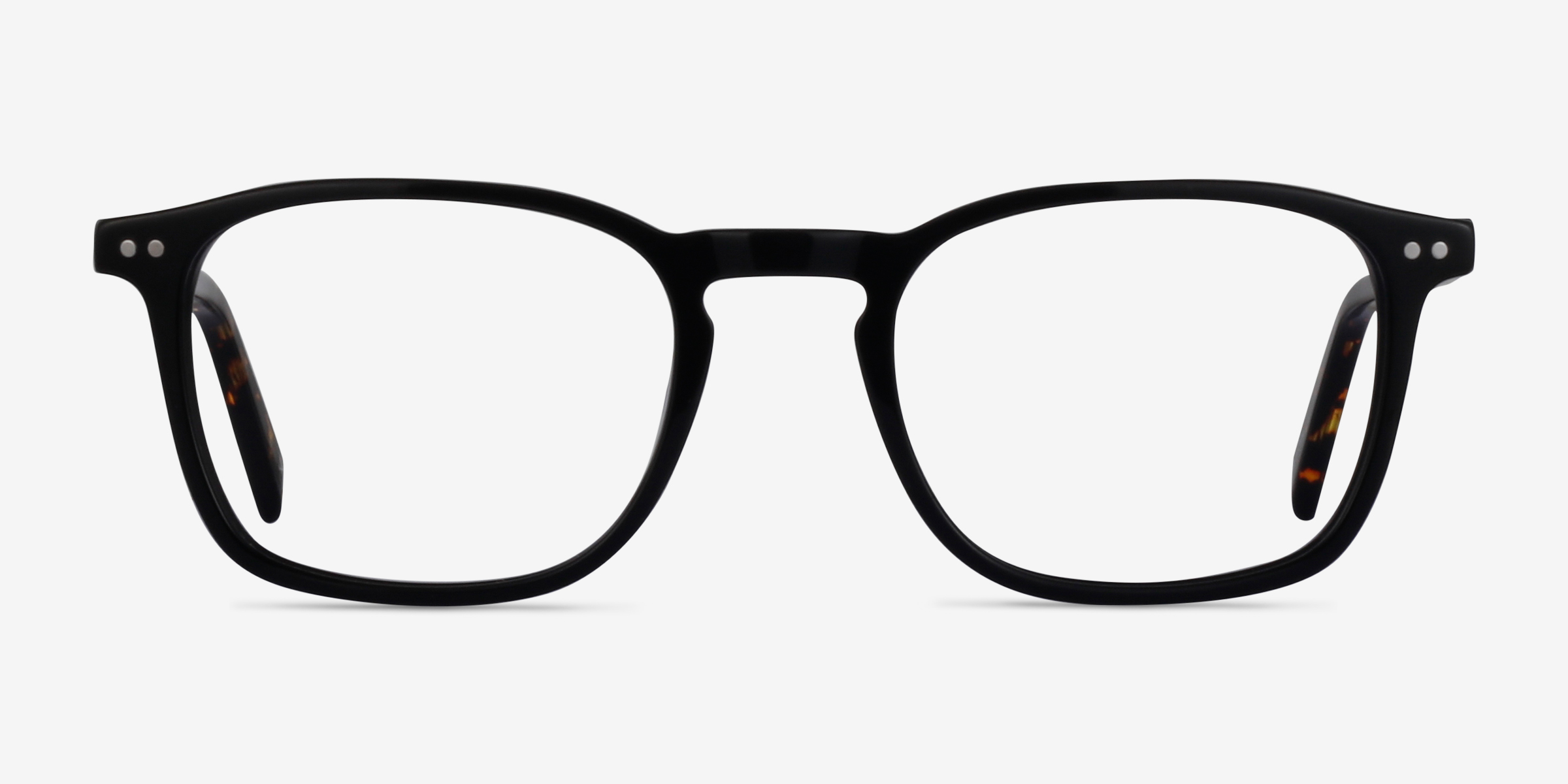Holley Black Tortoise Éco-responsableMontures de lunettes de vue d'EyeBuyDirect, Vue de Face