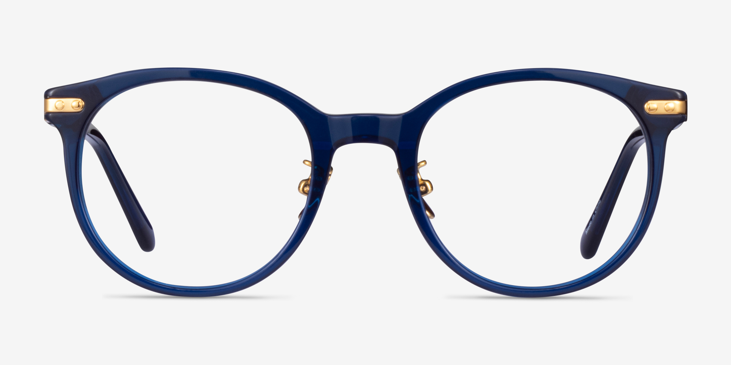 Dotti Blue Gold MétalMontures de lunettes de vue d'EyeBuyDirect, Vue de Face