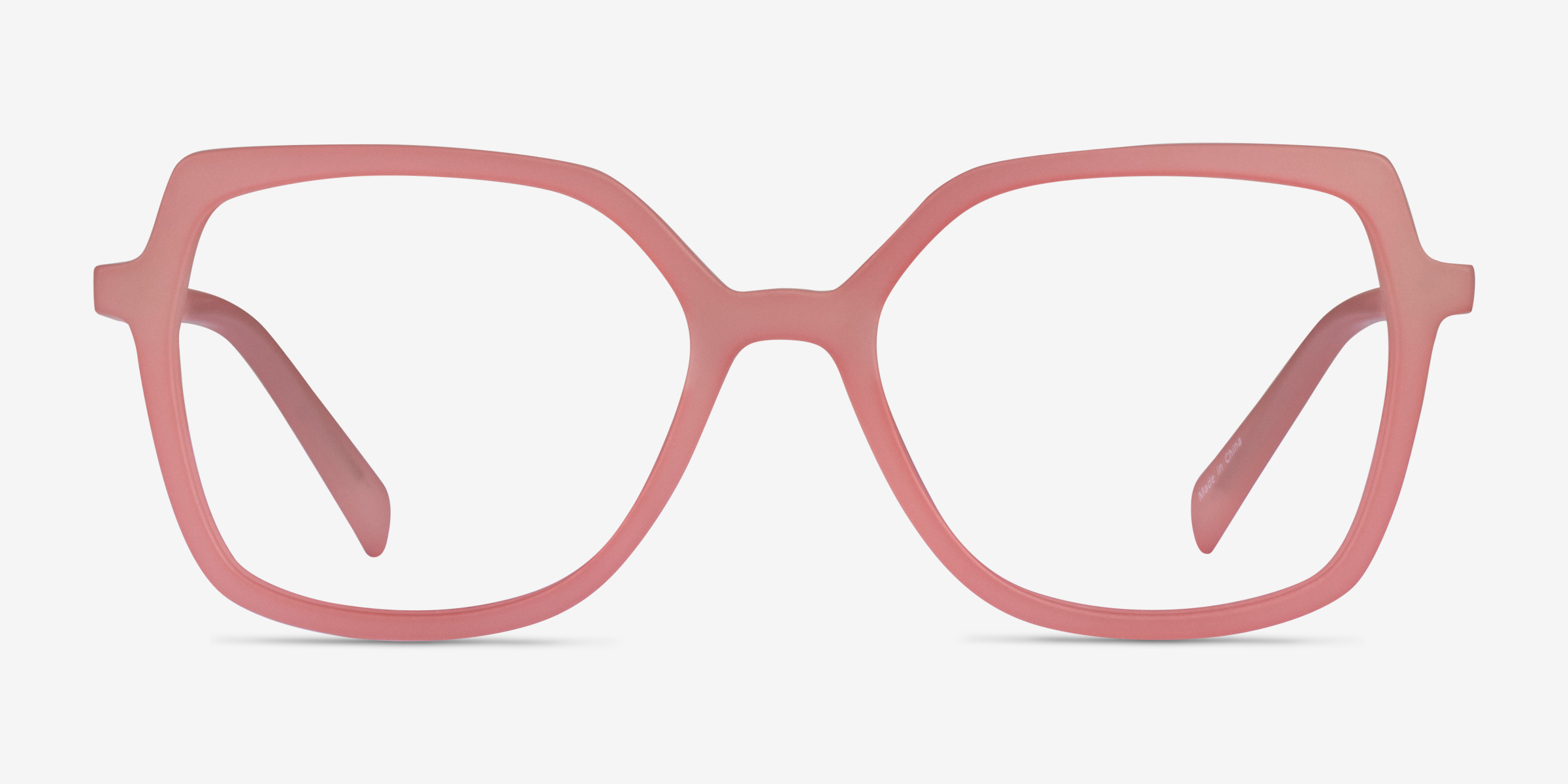 Lunette Matte Pink PlastiqueMontures de lunettes de vue d'EyeBuyDirect, Vue de Face