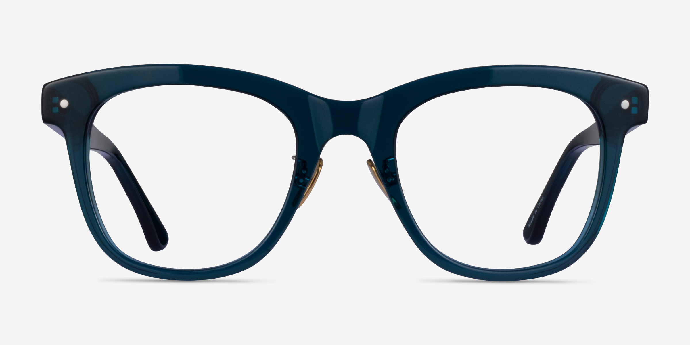 Coqueline Clear Blue AcétateMontures de lunettes de vue d'EyeBuyDirect, Vue de Face