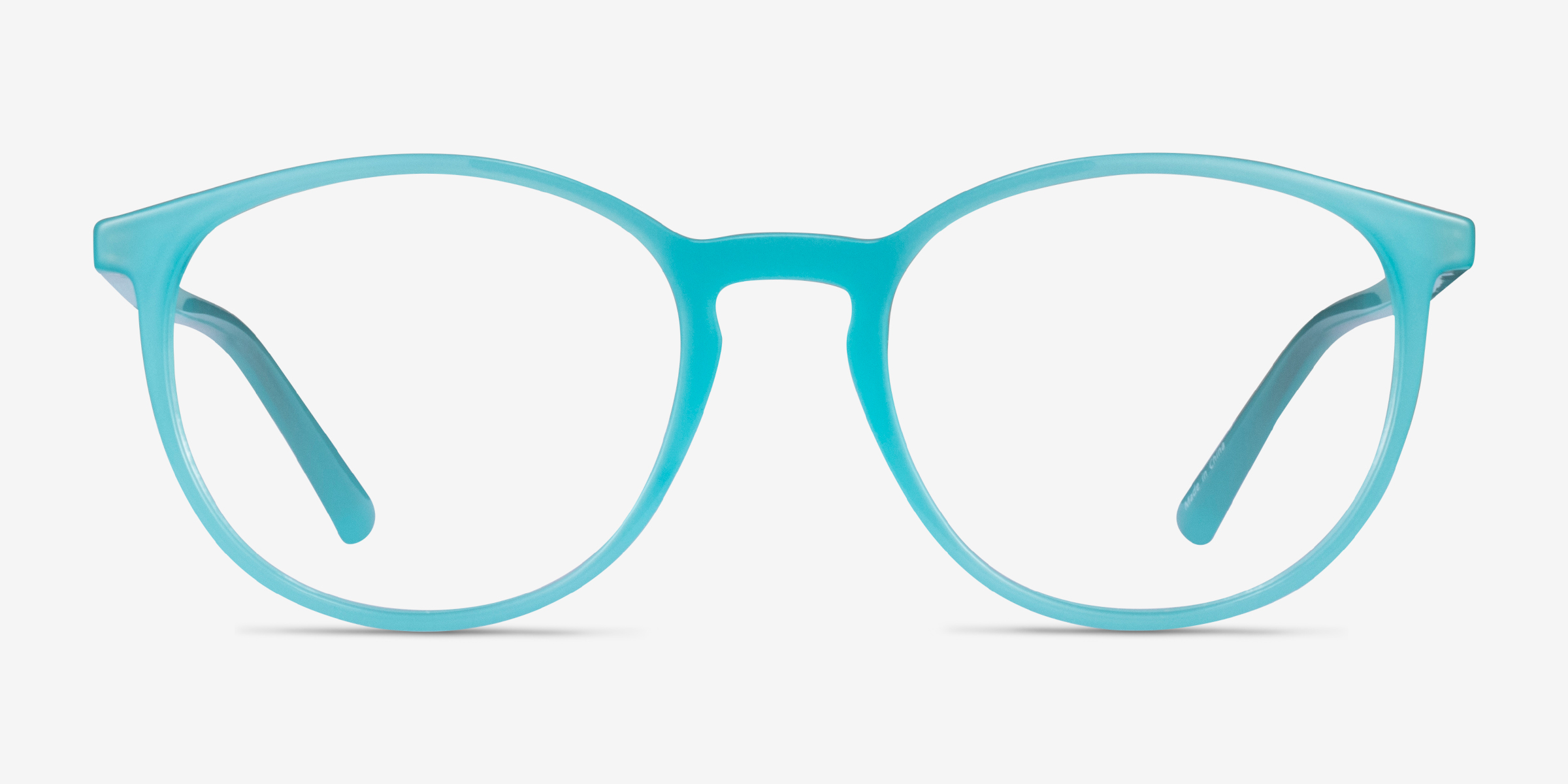 Crescent Bleu PlastiqueMontures de lunettes de vue d'EyeBuyDirect, Vue de Face