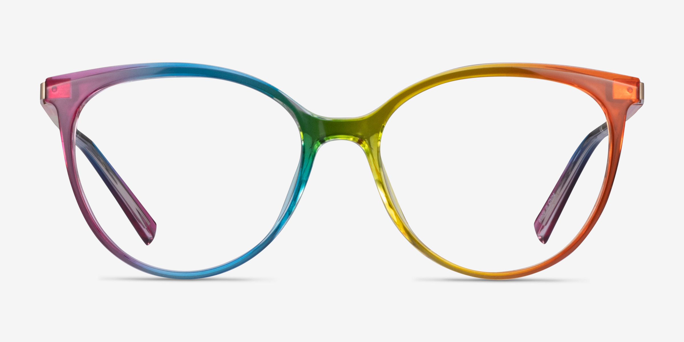 Positivity Arc-en-ciel PlastiqueMontures de lunettes de vue d'EyeBuyDirect, Vue de Face