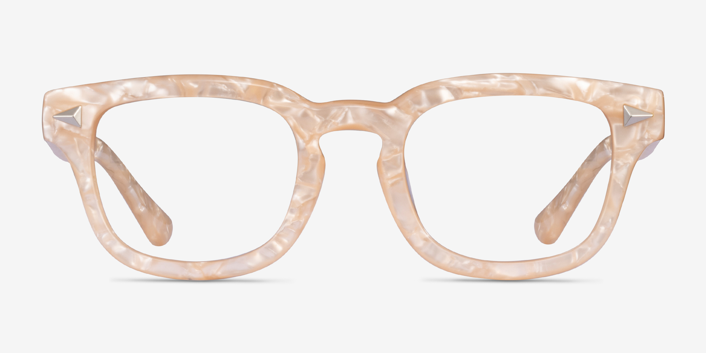 Aglow Champagne AcétateMontures de lunettes de vue d'EyeBuyDirect, Vue de Face