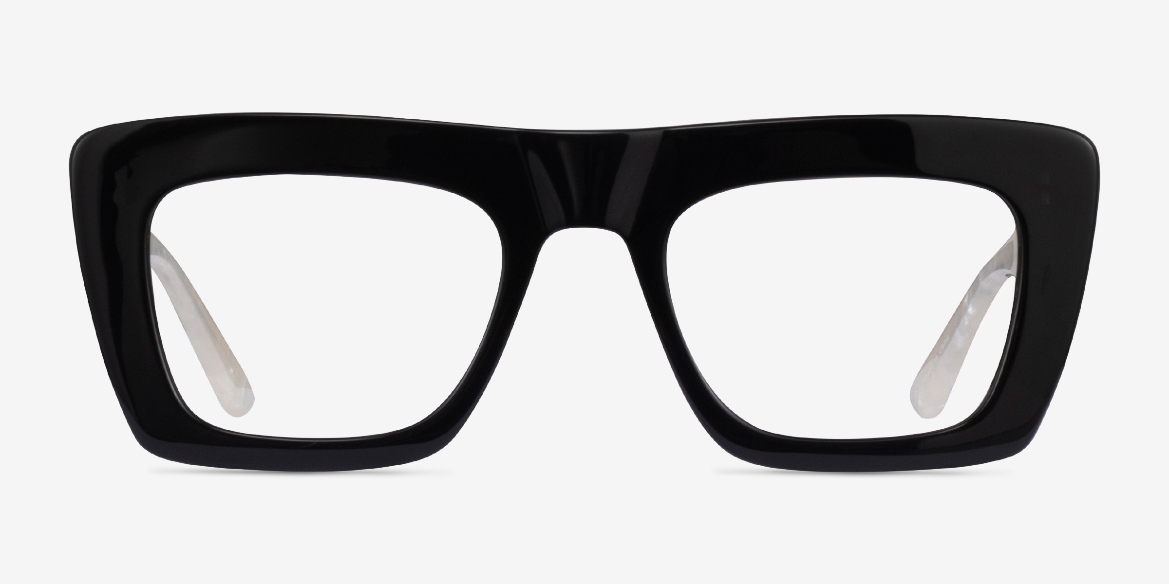 Planetary Dark Green White AcétateMontures de lunettes de vue d'EyeBuyDirect, Vue de Face