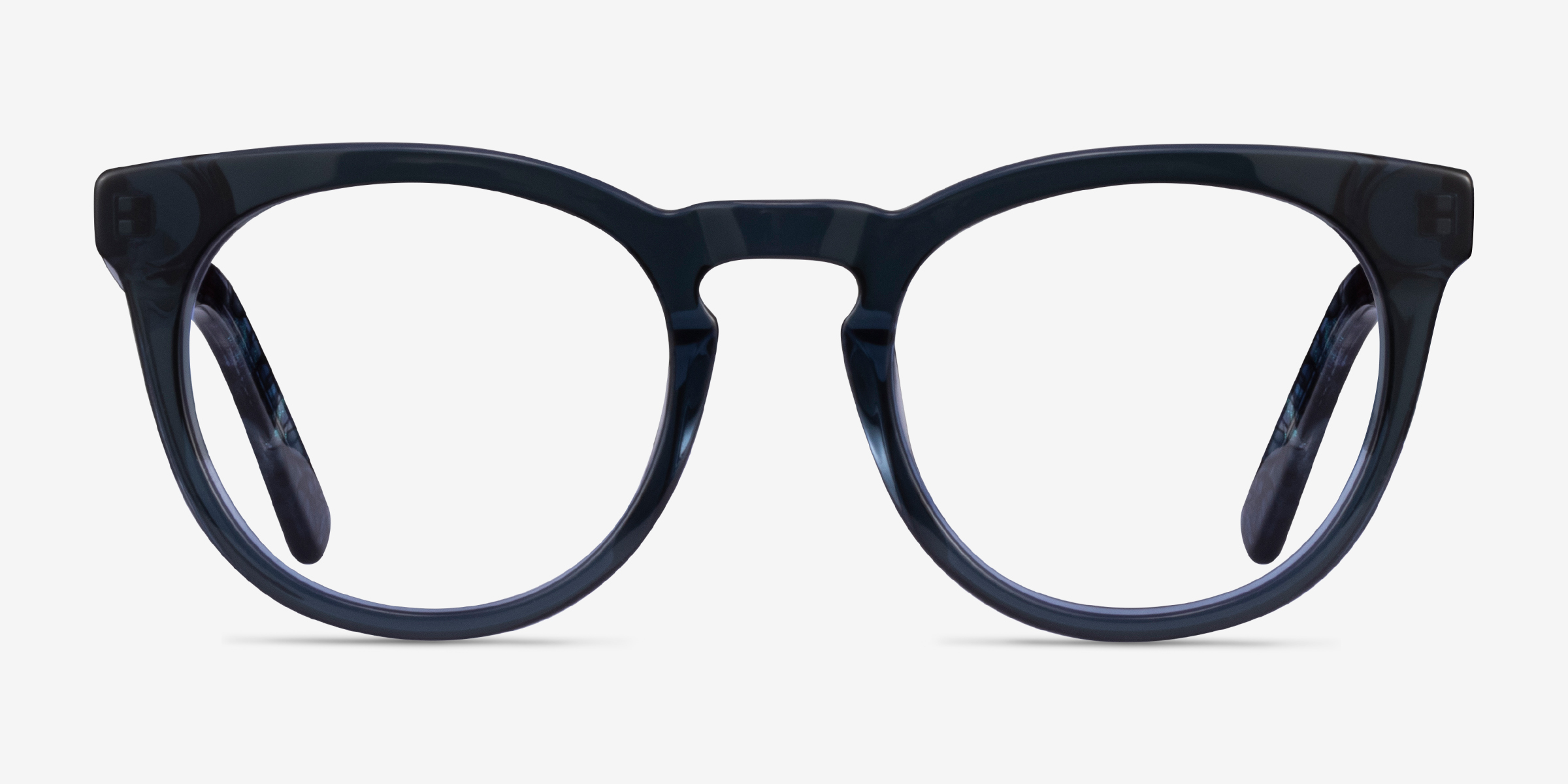 Lush Cear Blue Floral AcétateMontures de lunettes de vue d'EyeBuyDirect, Vue de Face