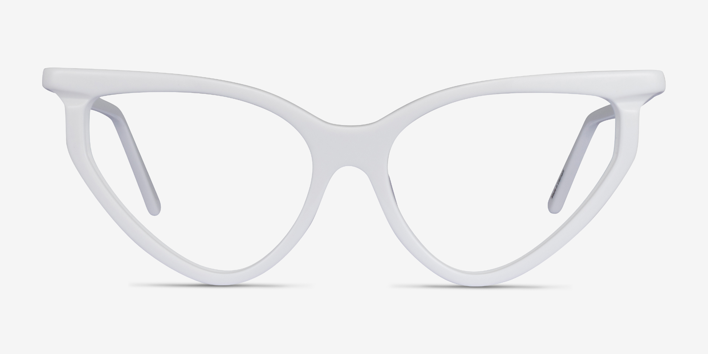 Siamese Blanche AcétateMontures de lunettes de vue d'EyeBuyDirect, Vue de Face