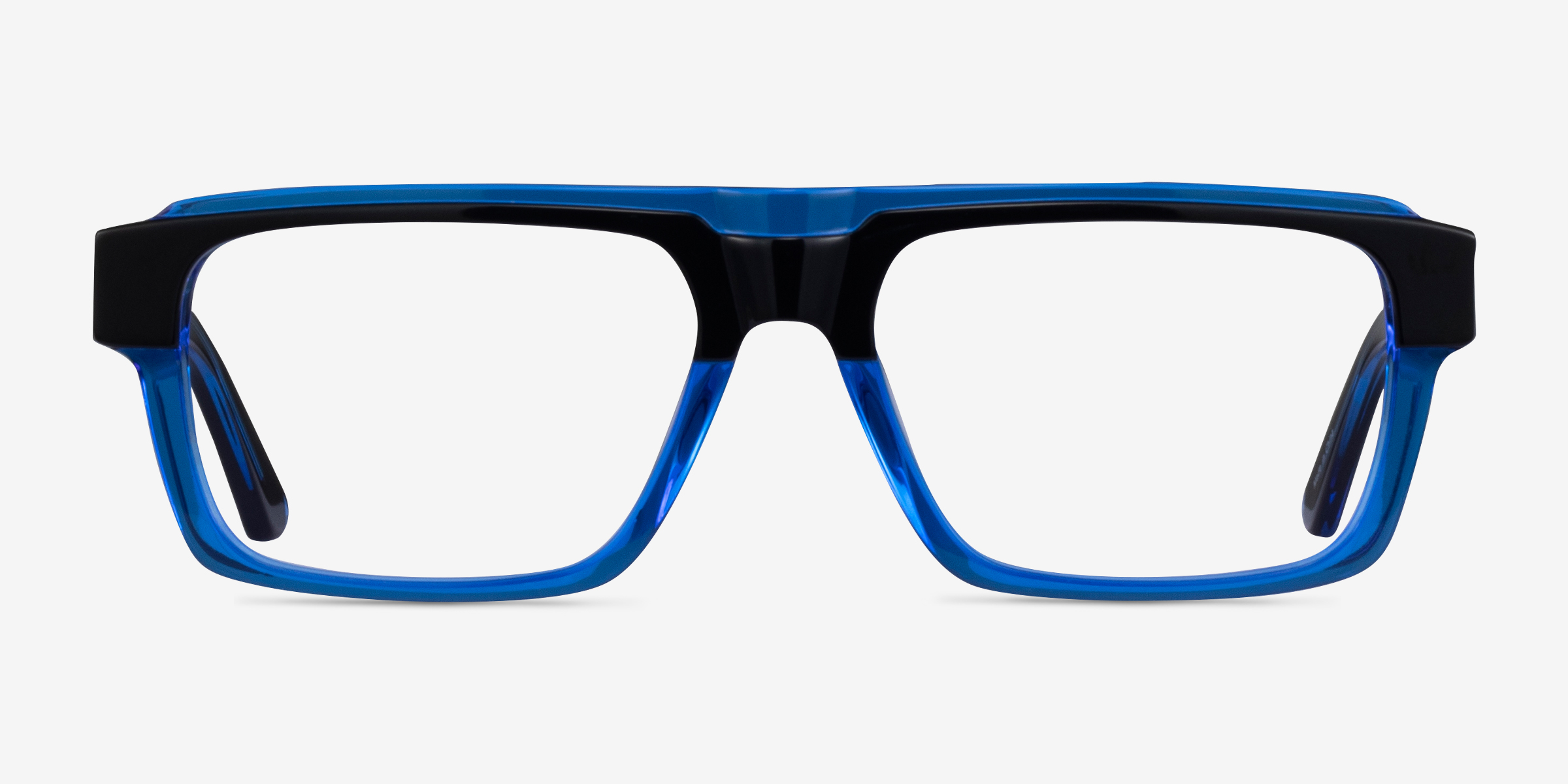 Sid Black Clear Blue AcétateMontures de lunettes de vue d'EyeBuyDirect, Vue de Face