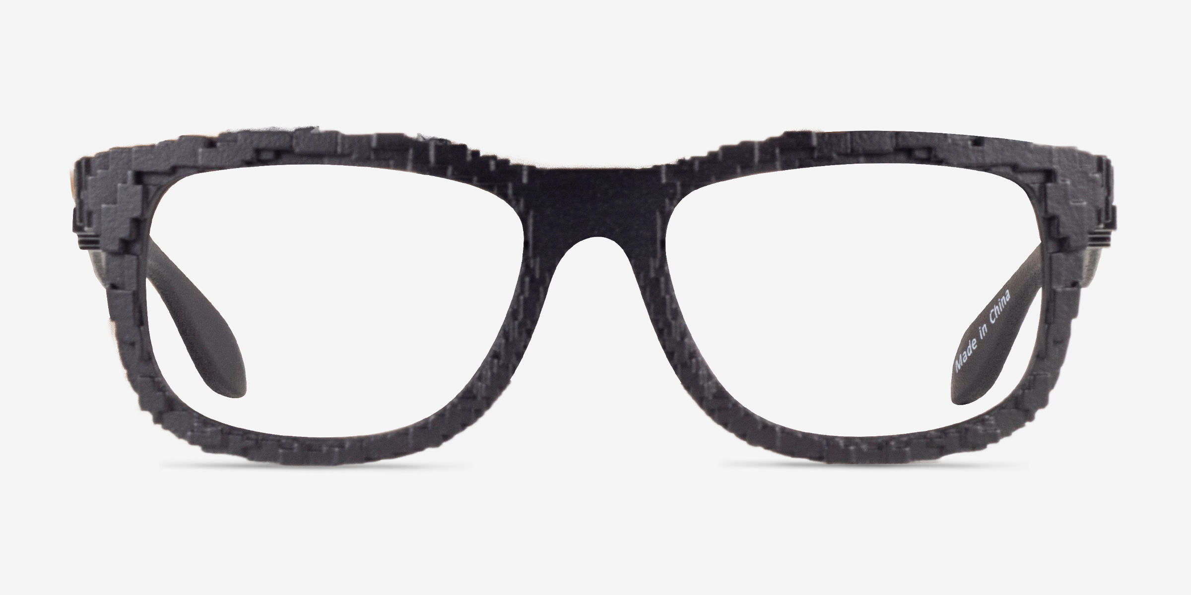 Novelty Noir PlastiqueMontures de lunettes de vue d'EyeBuyDirect, Vue de Face