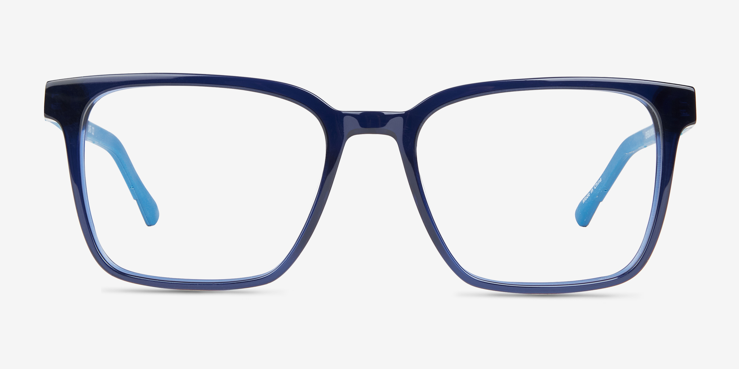 Mod Clear Blue Carbon-fiberMontures de lunettes de vue d'EyeBuyDirect, Vue de Face