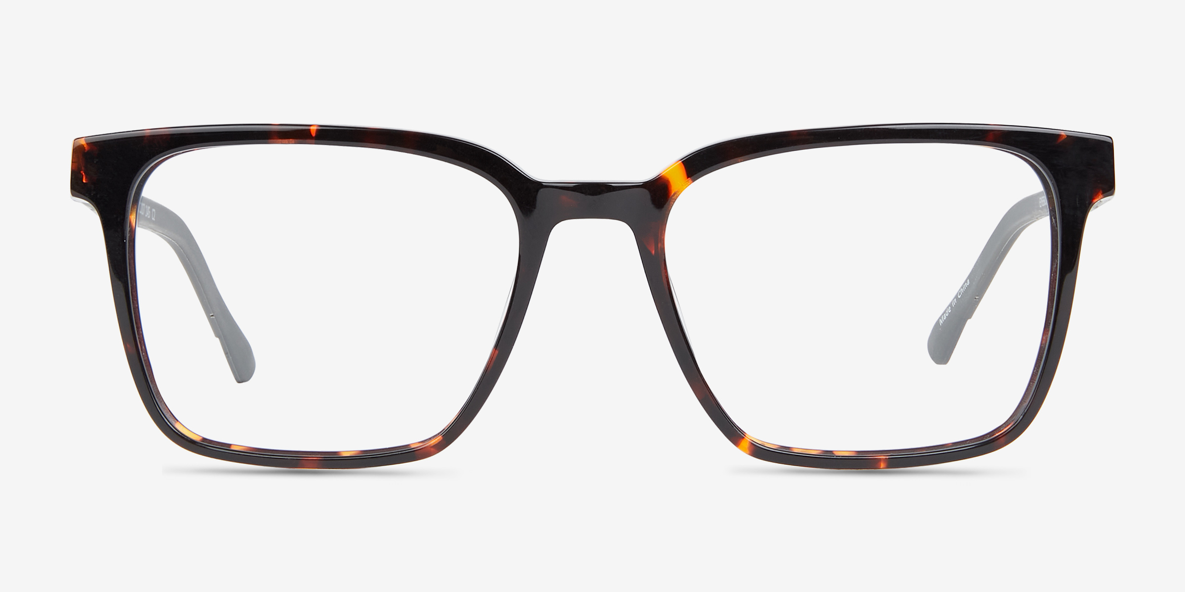 Mod Tortoise Gray Carbon-fiberMontures de lunettes de vue d'EyeBuyDirect, Vue de Face