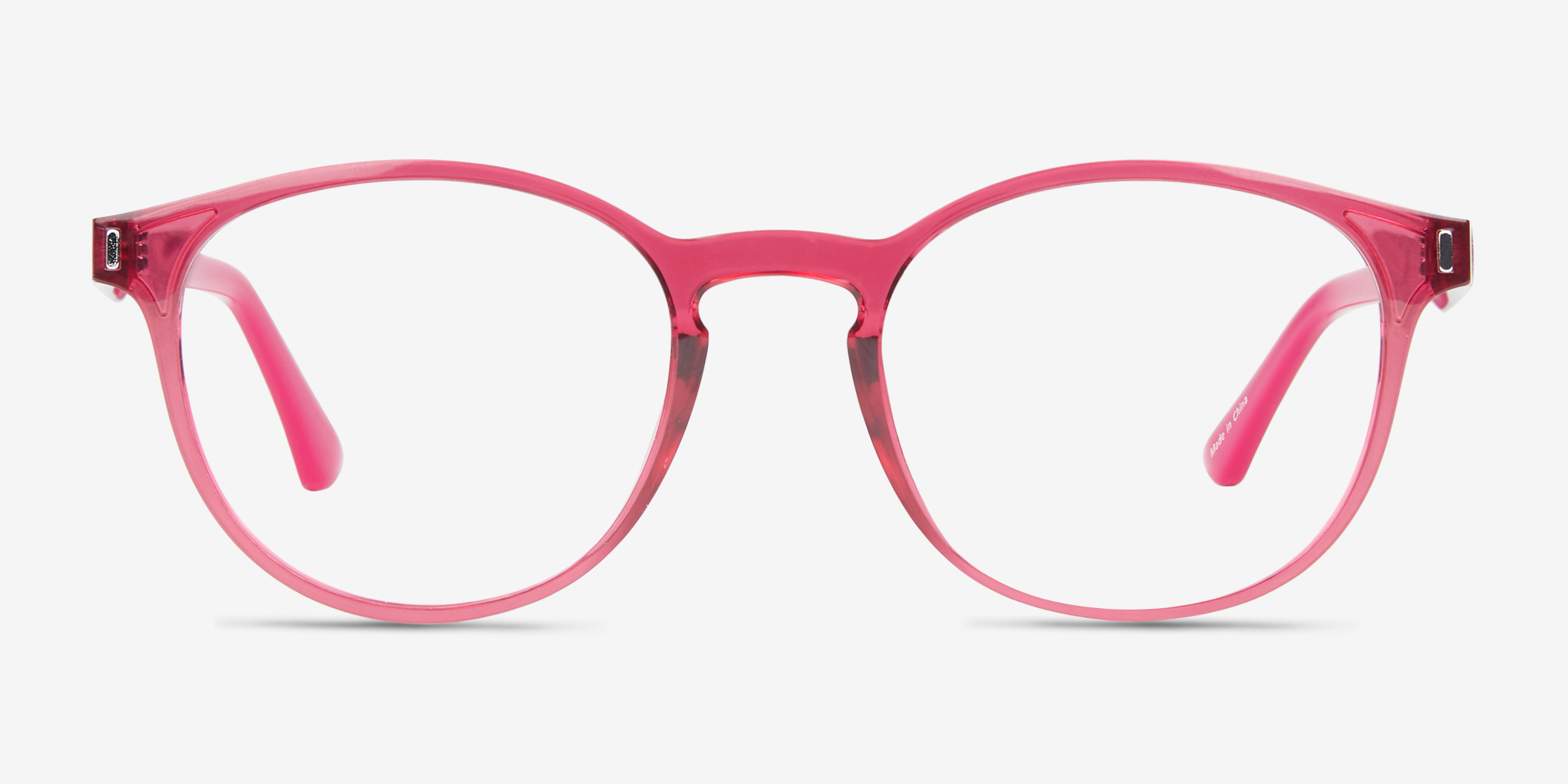 Boss Clear Pink PlastiqueMontures de lunettes de vue d'EyeBuyDirect, Vue de Face