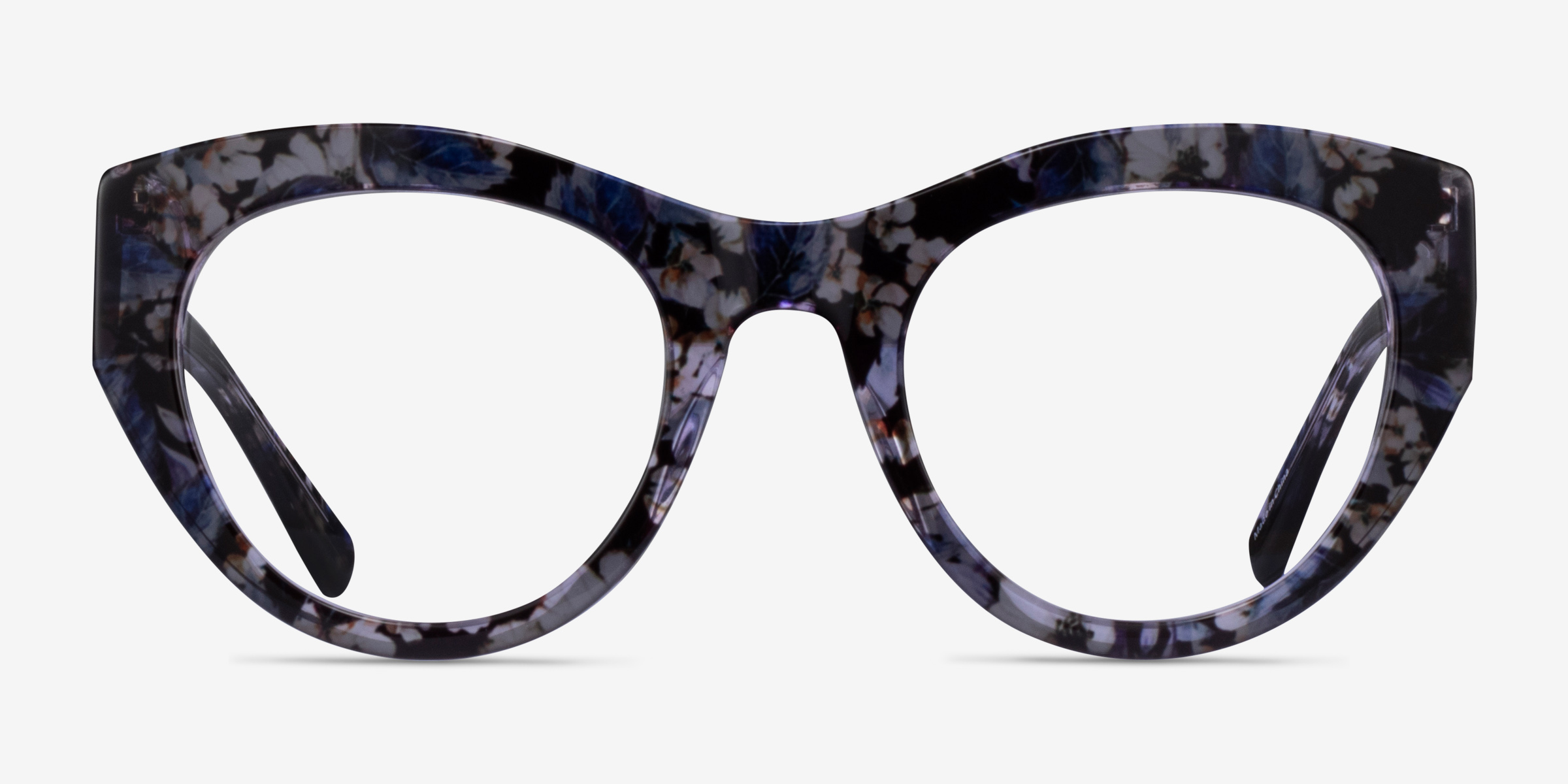Angelica Purple Floral AcétateMontures de lunettes de vue d'EyeBuyDirect, Vue de Face