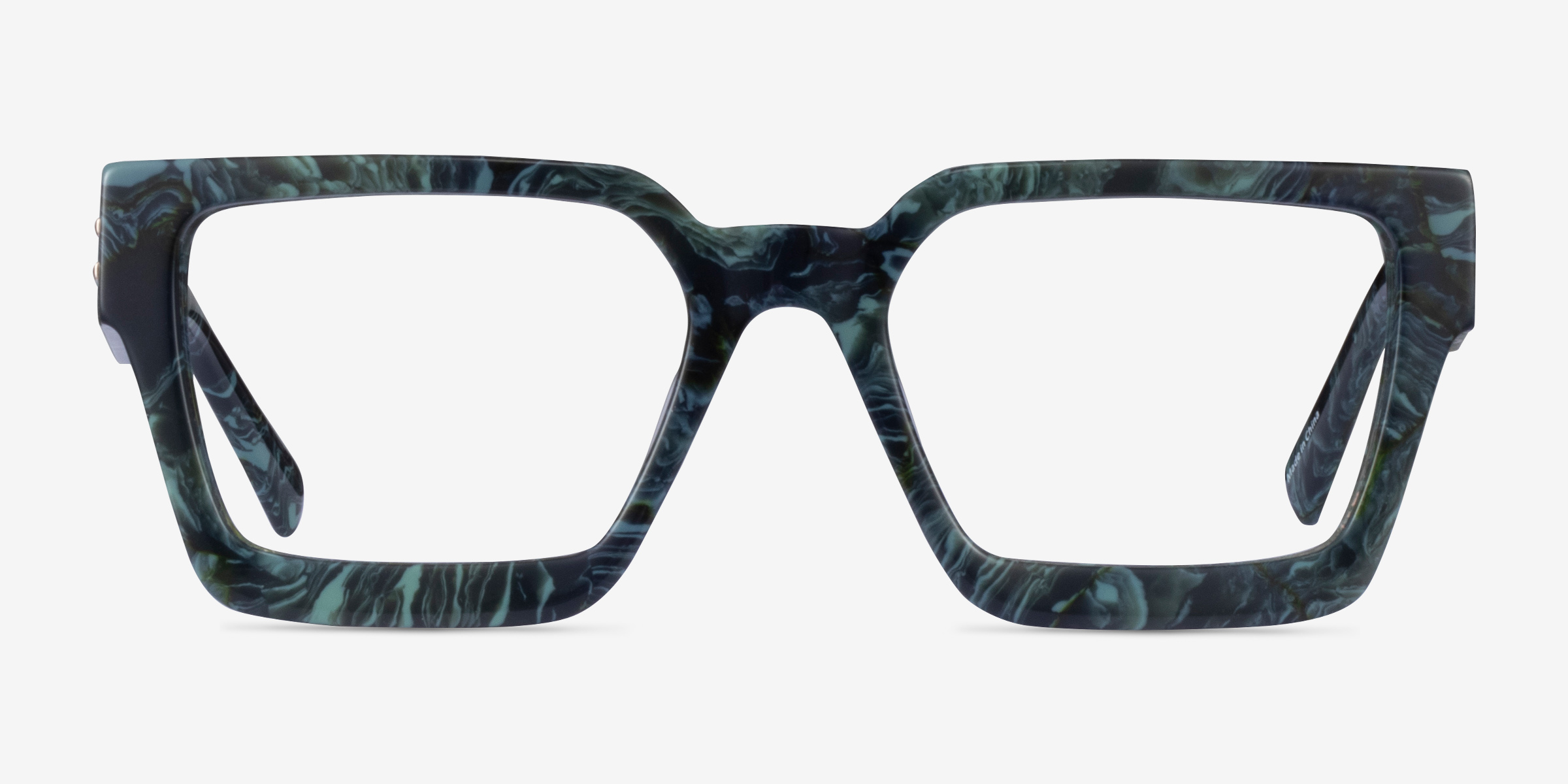 Hestia Green Floral AcétateMontures de lunettes de vue d'EyeBuyDirect, Vue de Face