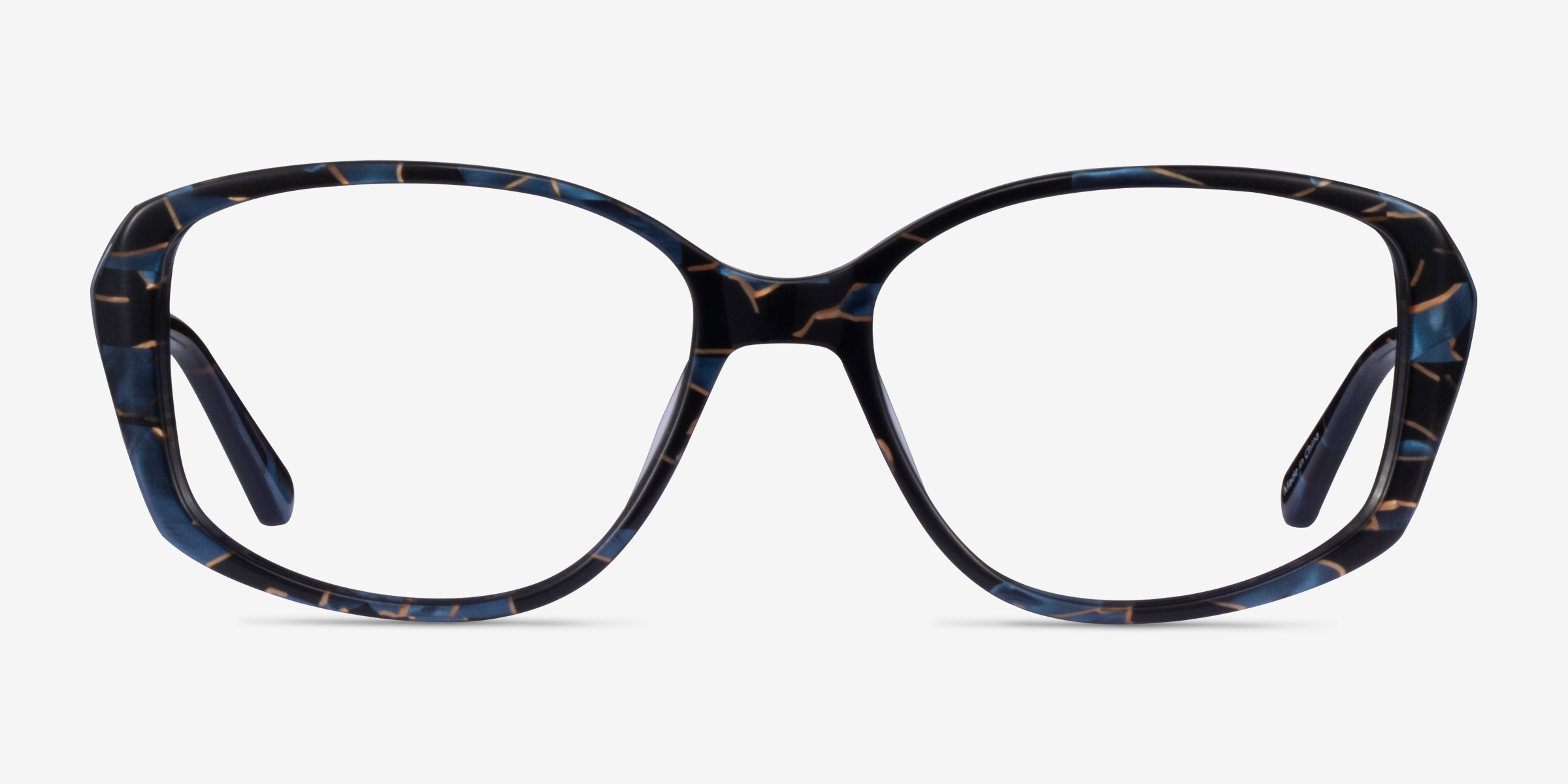 Freya Blue Floral AcétateMontures de lunettes de vue d'EyeBuyDirect, Vue de Face