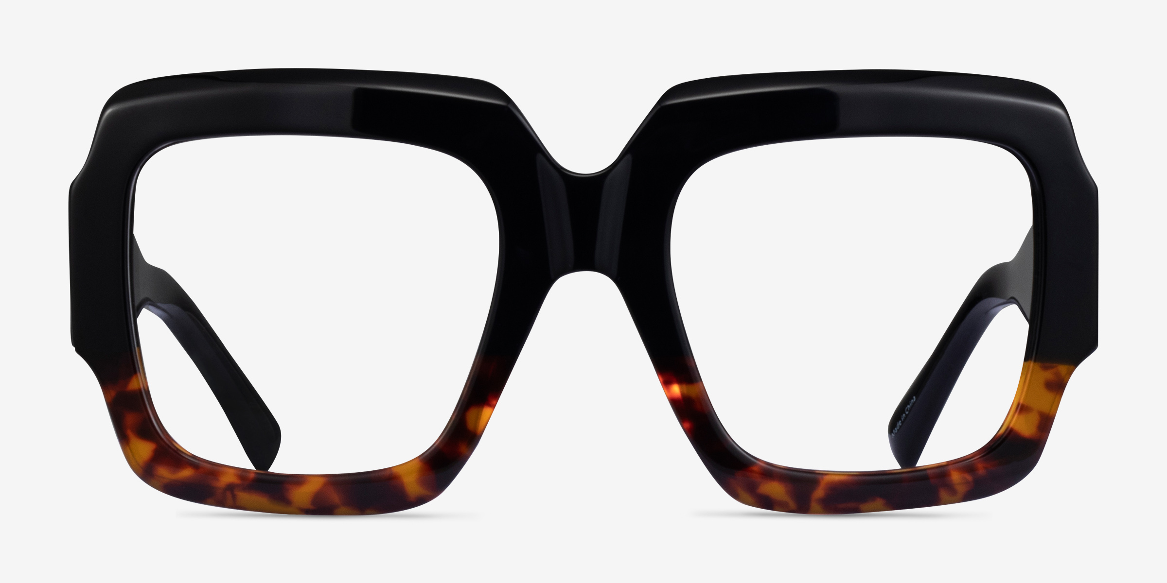 Fira Black Tortoise AcétateMontures de lunettes de vue d'EyeBuyDirect, Vue de Face