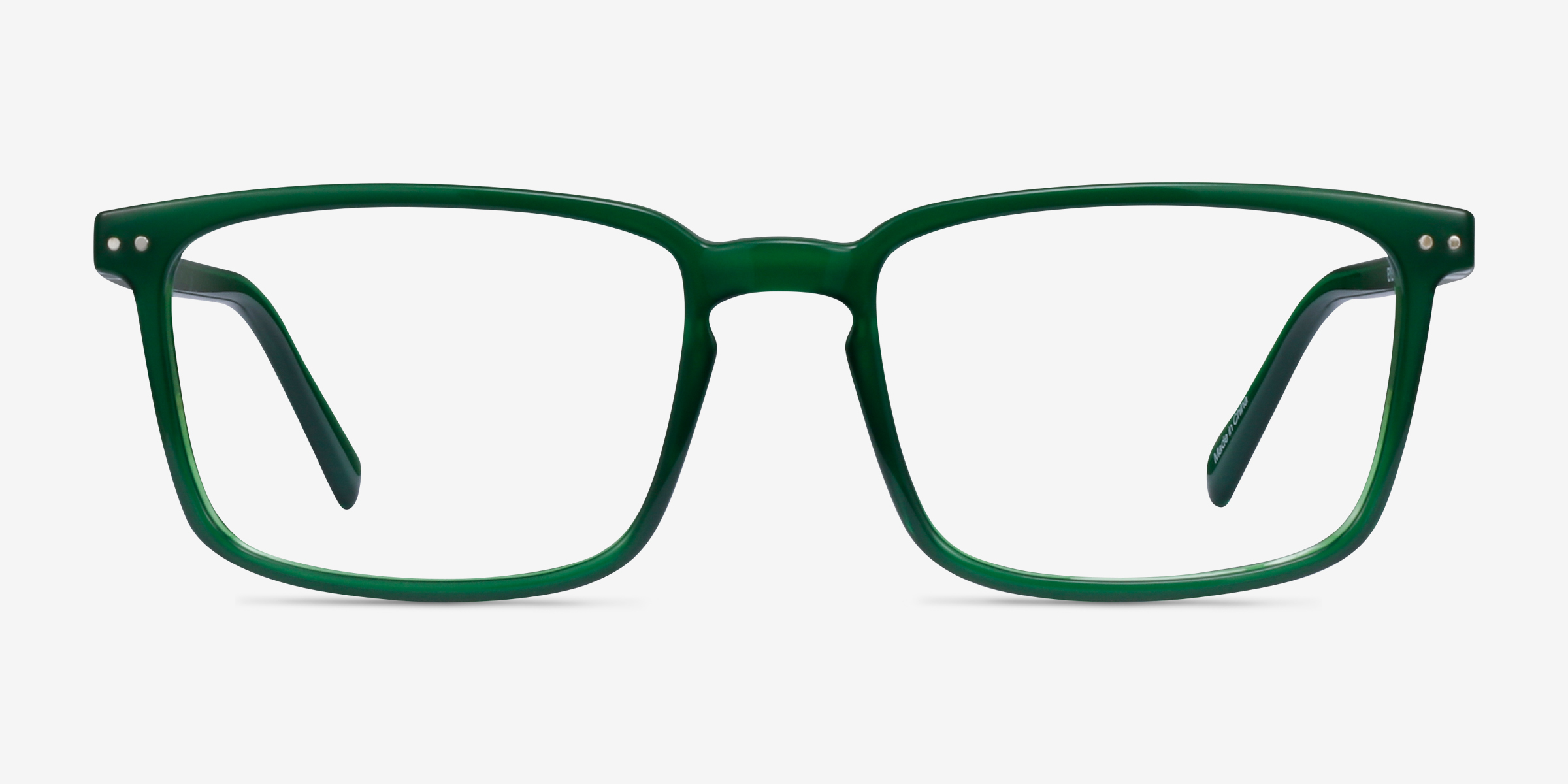 Moringa Vert PlastiqueMontures de lunettes de vue d'EyeBuyDirect, Vue de Face