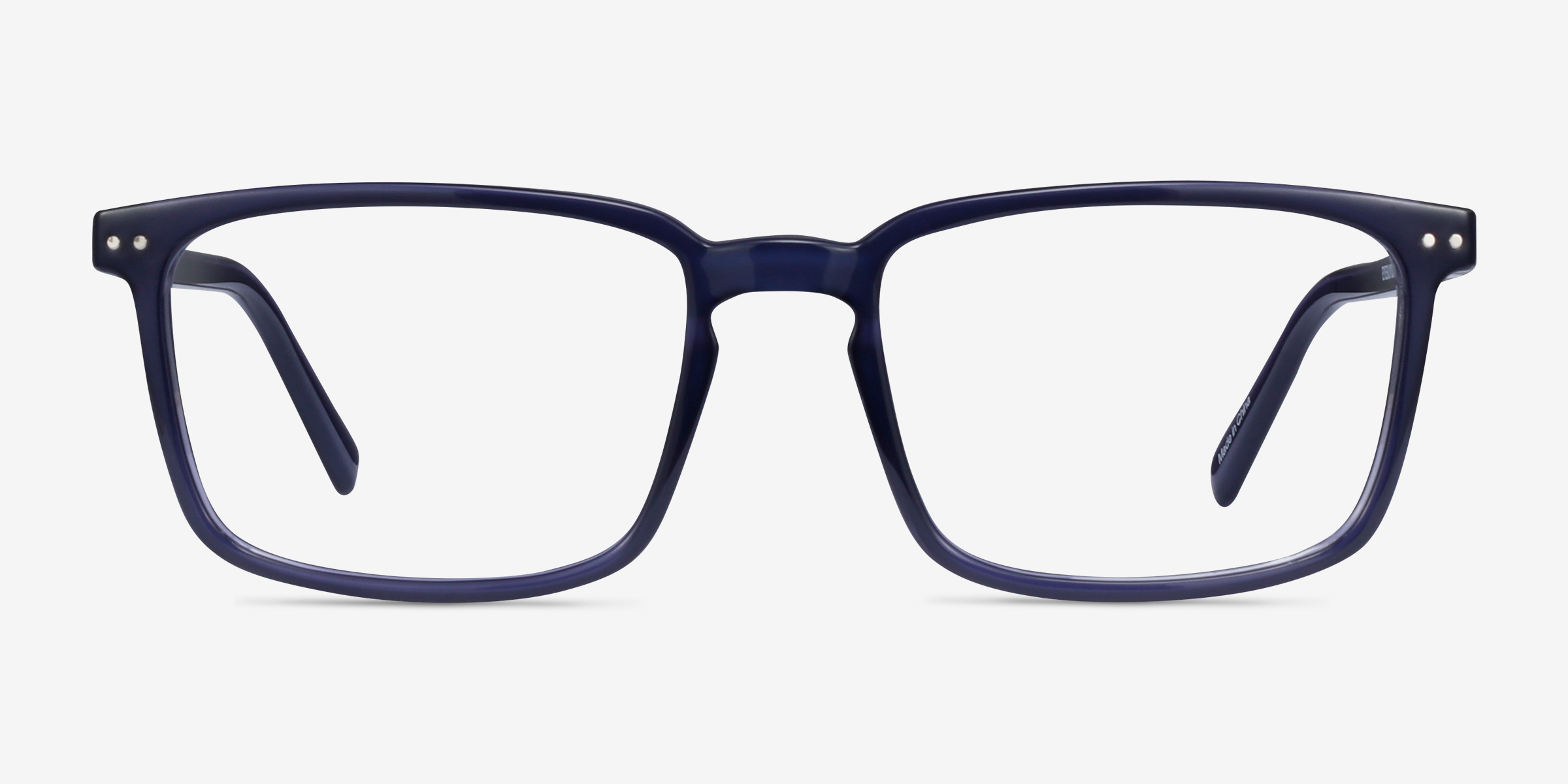 Moringa Crystal Dark Blue PlastiqueMontures de lunettes de vue d'EyeBuyDirect, Vue de Face