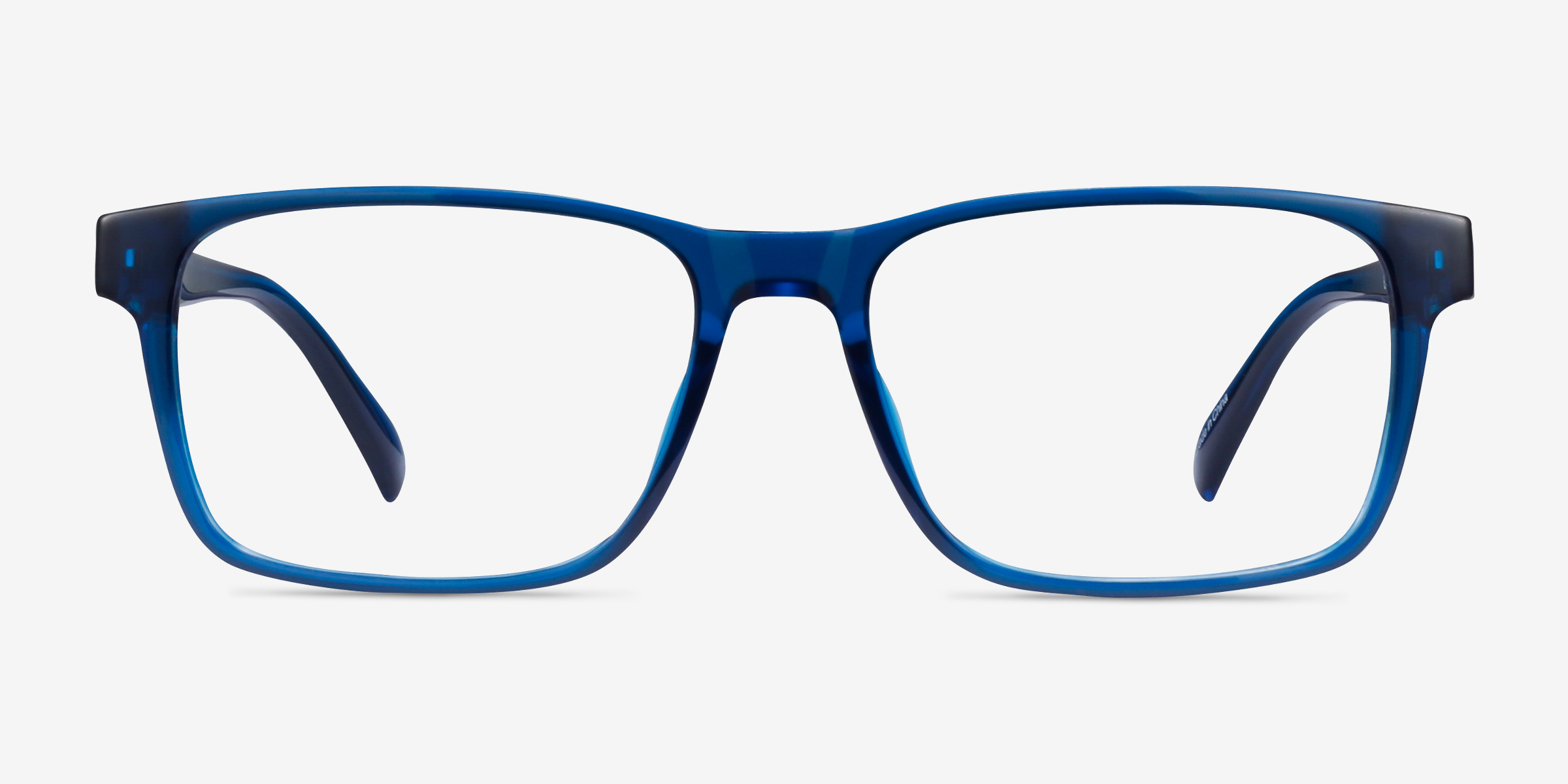 Beech Crystal Dark Blue PlastiqueMontures de lunettes de vue d'EyeBuyDirect, Vue de Face