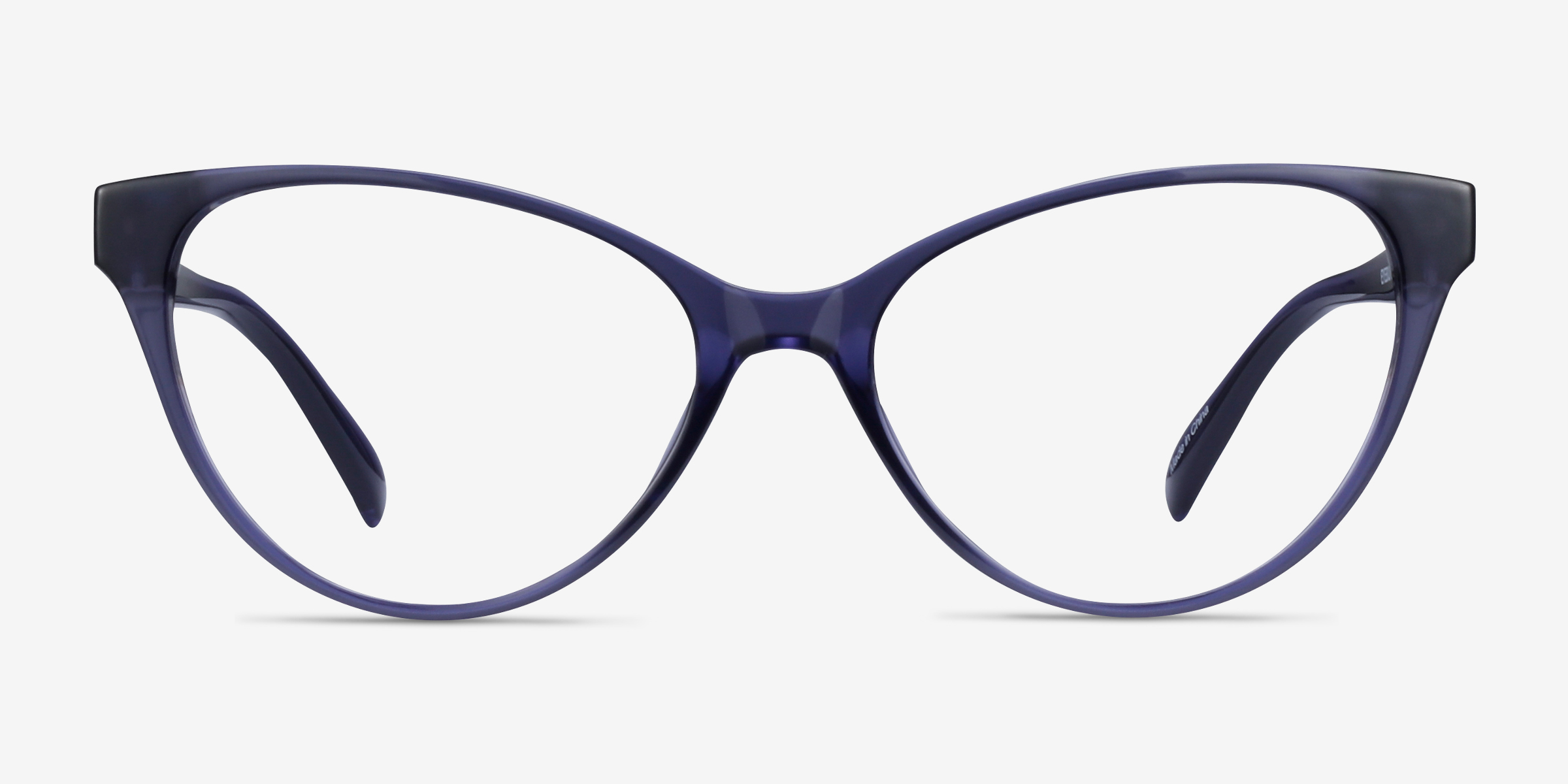 Lantana Crystal Dark Blue PlastiqueMontures de lunettes de vue d'EyeBuyDirect, Vue de Face