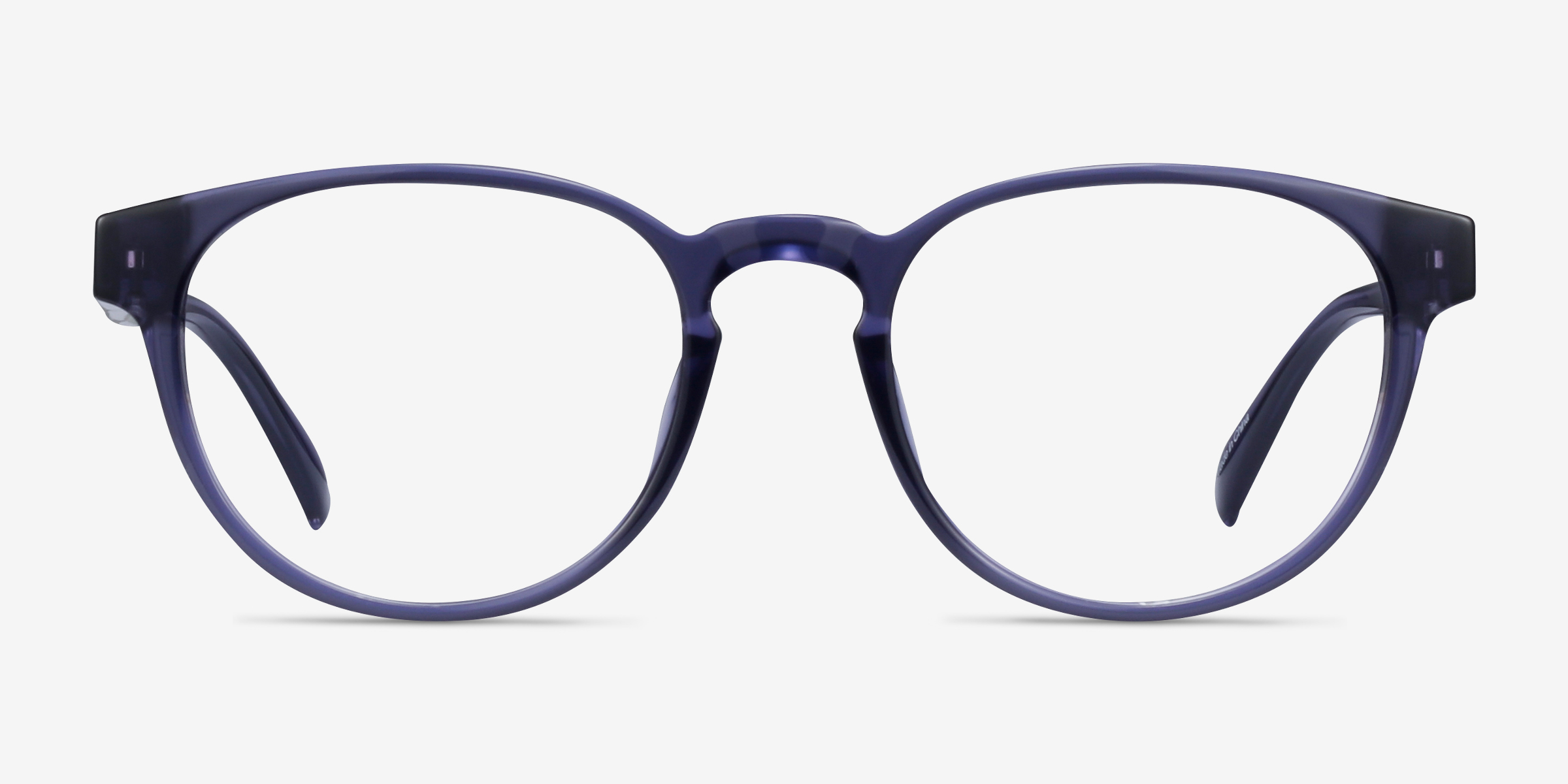 Hawthorne Crystal Dark Blue PlastiqueMontures de lunettes de vue d'EyeBuyDirect, Vue de Face
