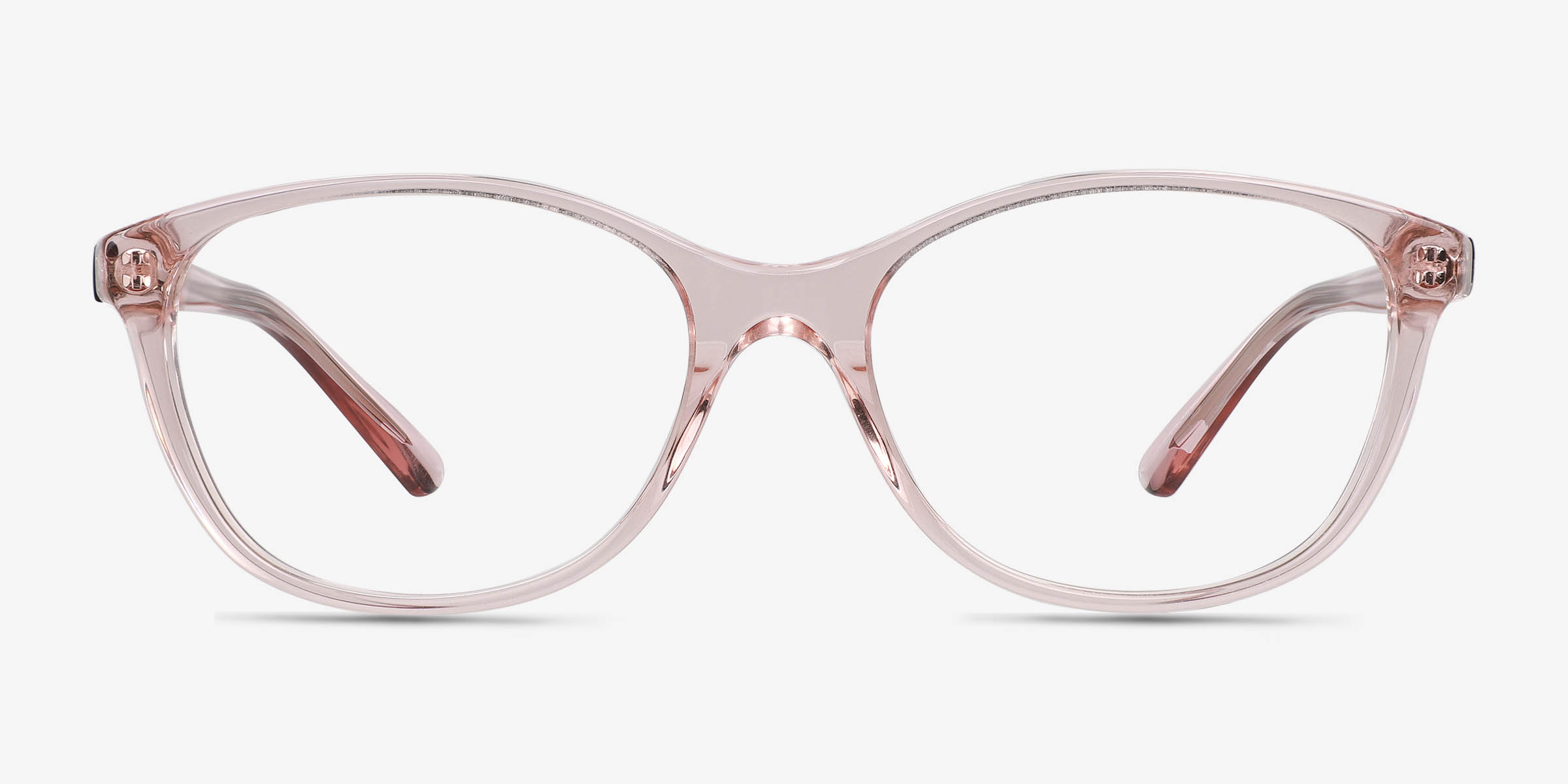 Piper Clear Pink AcétateMontures de lunettes de vue d'EyeBuyDirect, Vue de Face