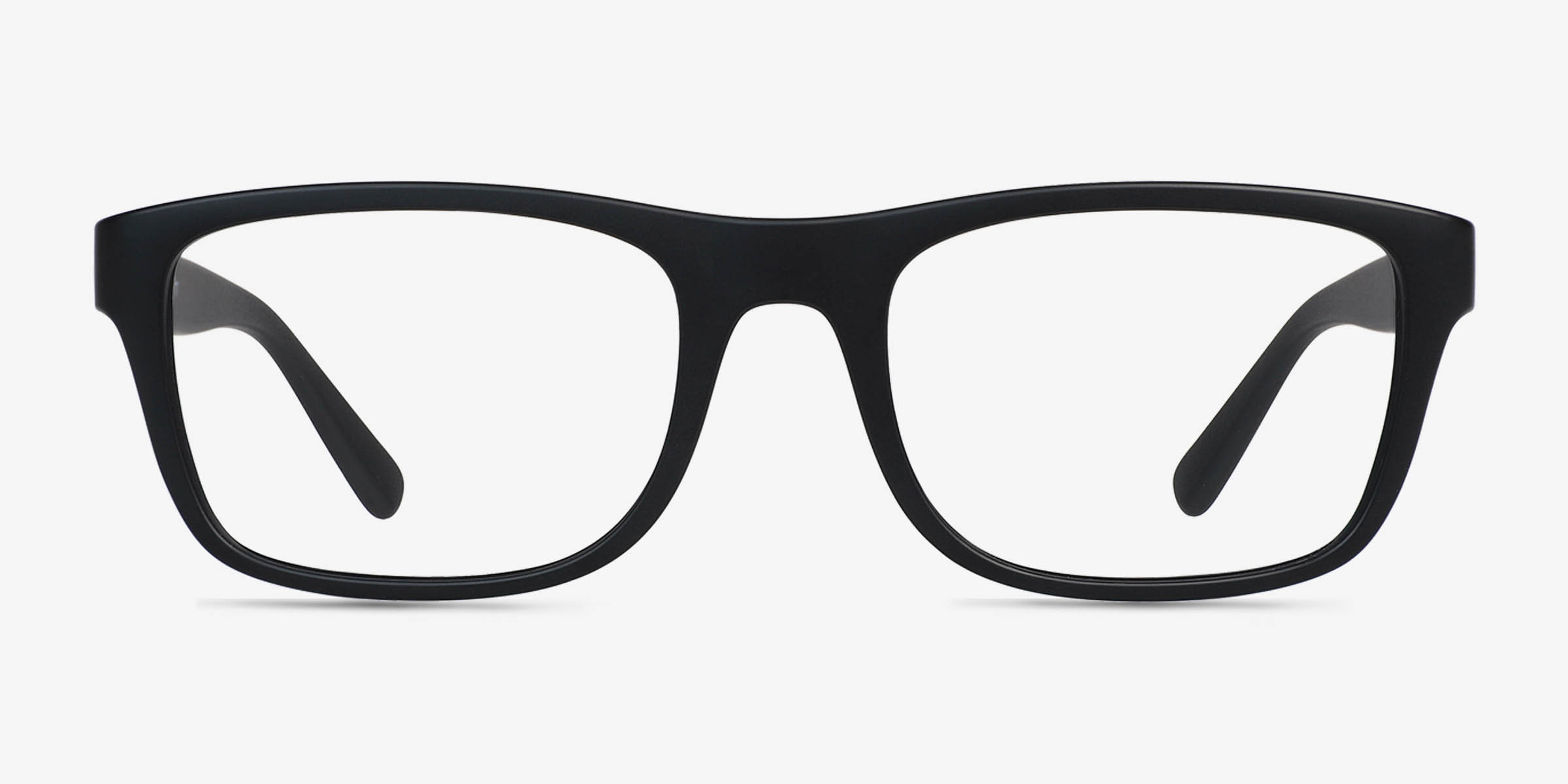 Suze Matte Black PlastiqueMontures de lunettes de vue d'EyeBuyDirect, Vue de Face