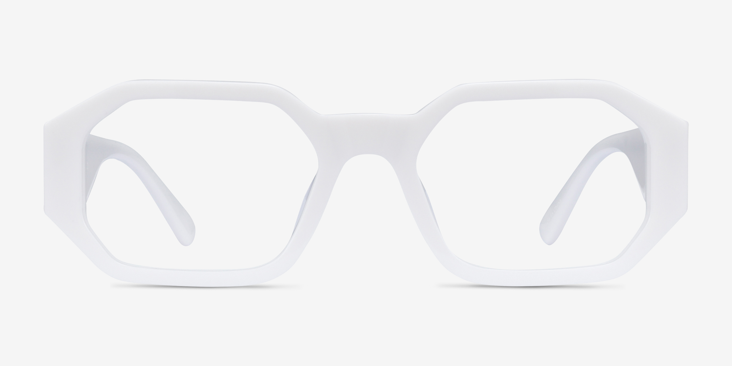 Indie Blanche AcétateMontures de lunettes de vue d'EyeBuyDirect, Vue de Face