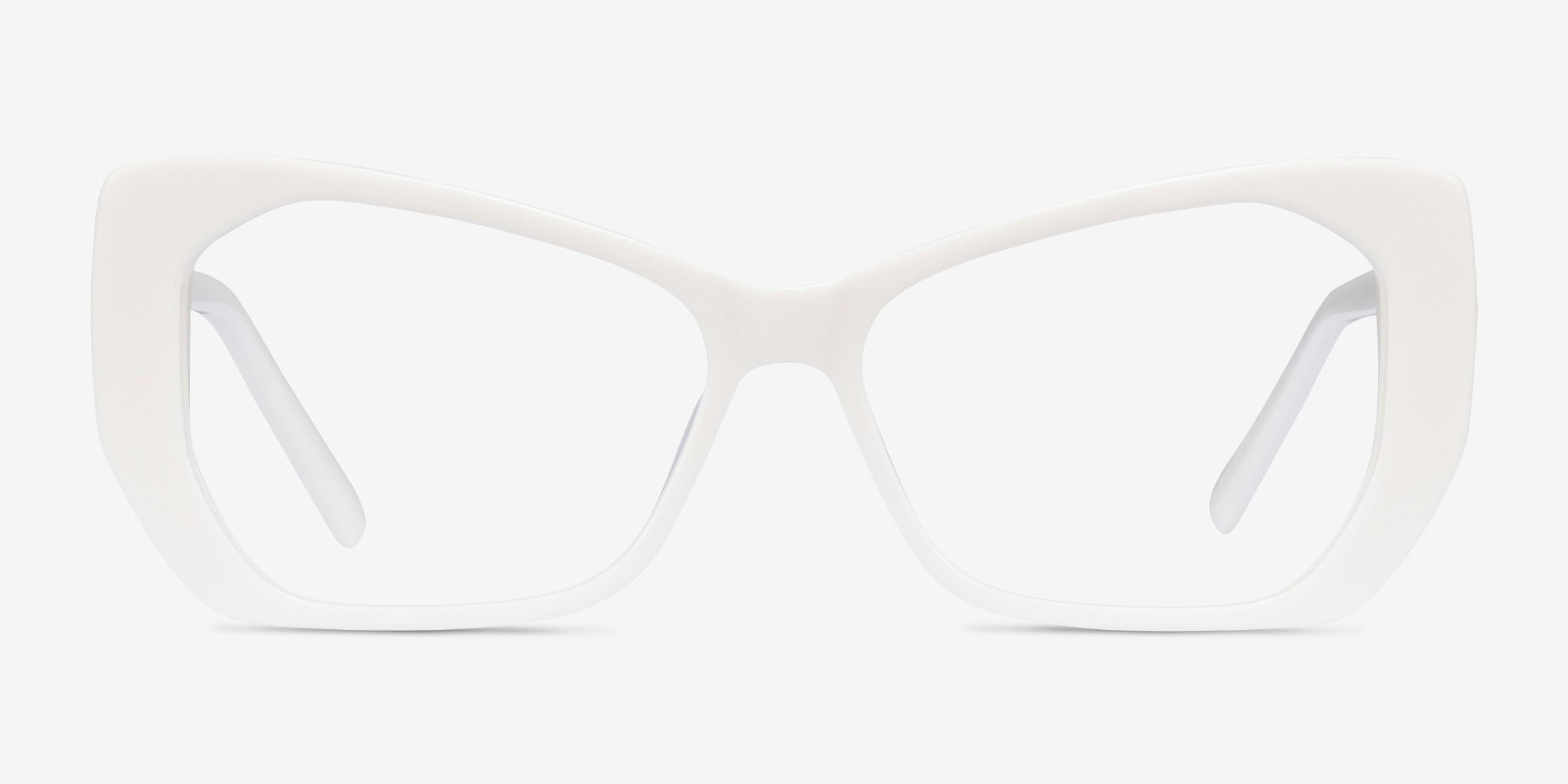 Deduce Blanche AcétateMontures de lunettes de vue d'EyeBuyDirect, Vue de Face