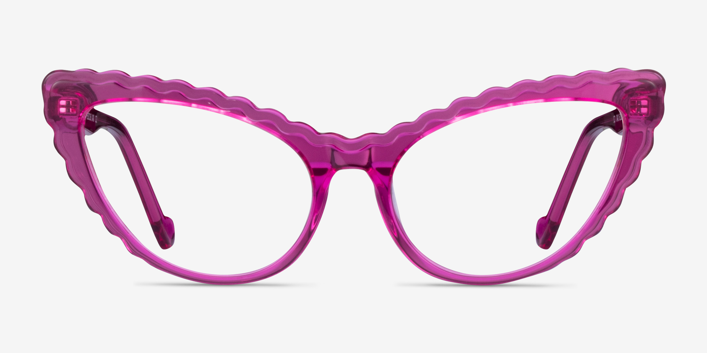 Pen Clear Purple AcétateMontures de lunettes de vue d'EyeBuyDirect, Vue de Face