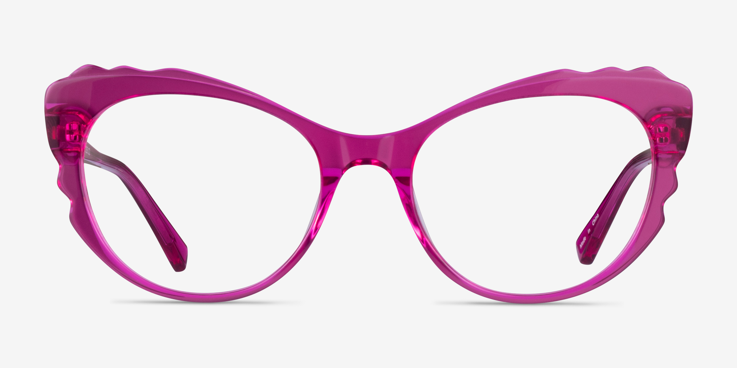Cassis Violet AcétateMontures de lunettes de vue d'EyeBuyDirect, Vue de Face