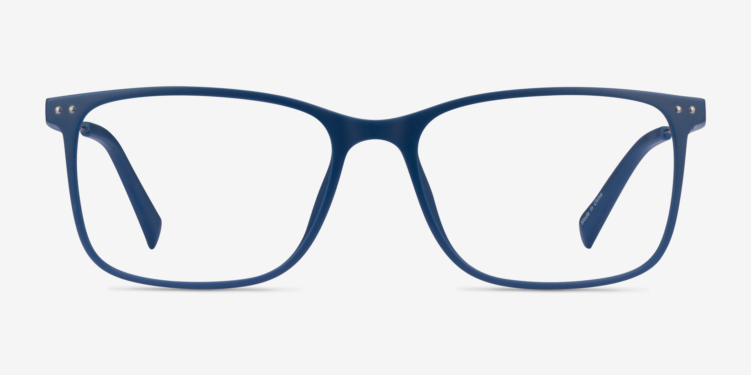 Ease Bleu marine PlastiqueMontures de lunettes de vue d'EyeBuyDirect, Vue de Face