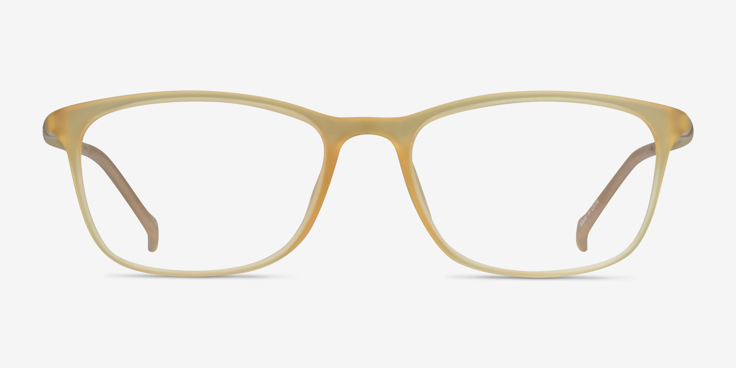 Unwind Clear Yellow PlastiqueMontures de lunettes de vue d'EyeBuyDirect, Vue de Face