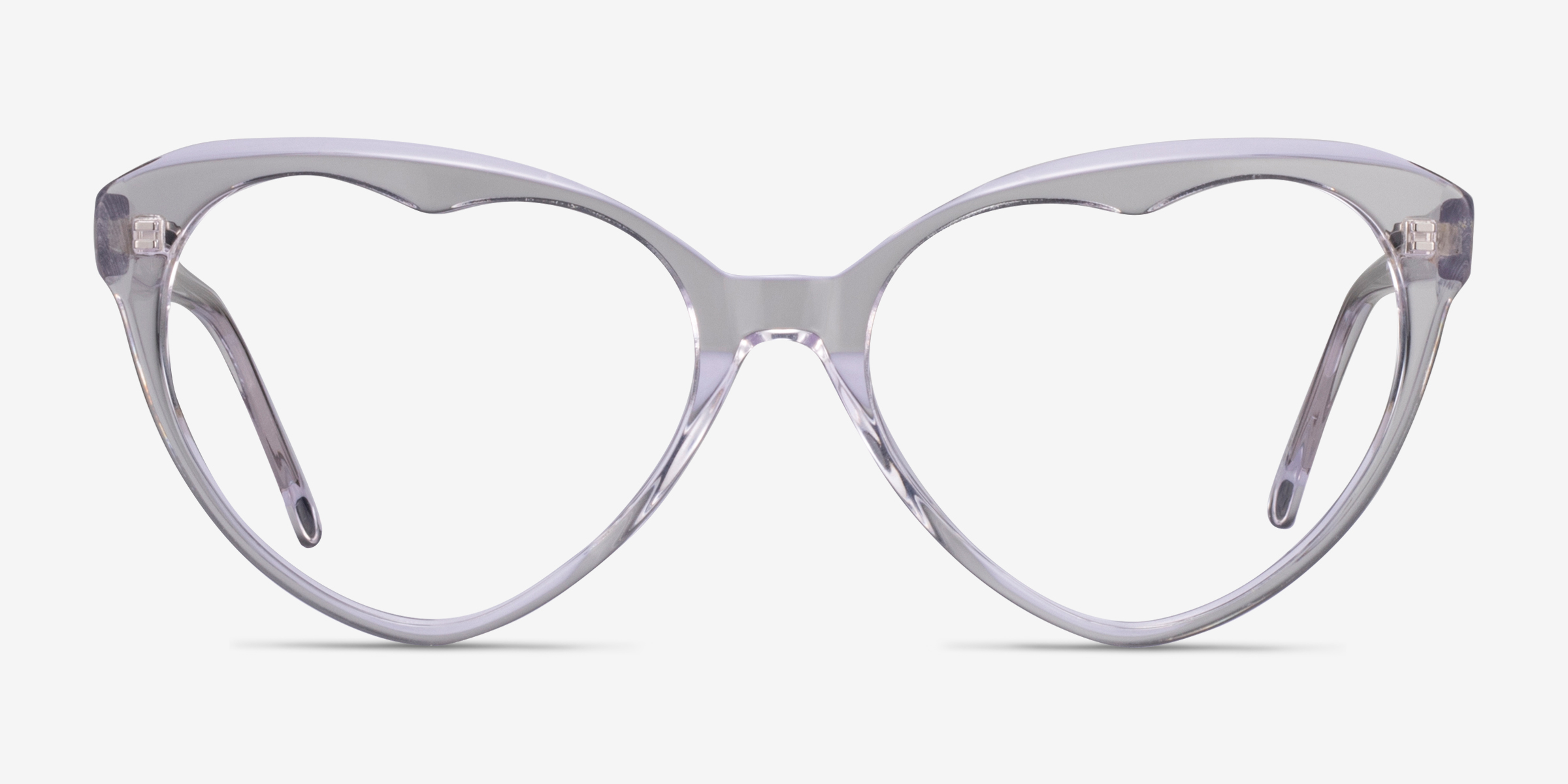 Cara Clear Crystal AcétateMontures de lunettes de vue d'EyeBuyDirect, Vue de Face