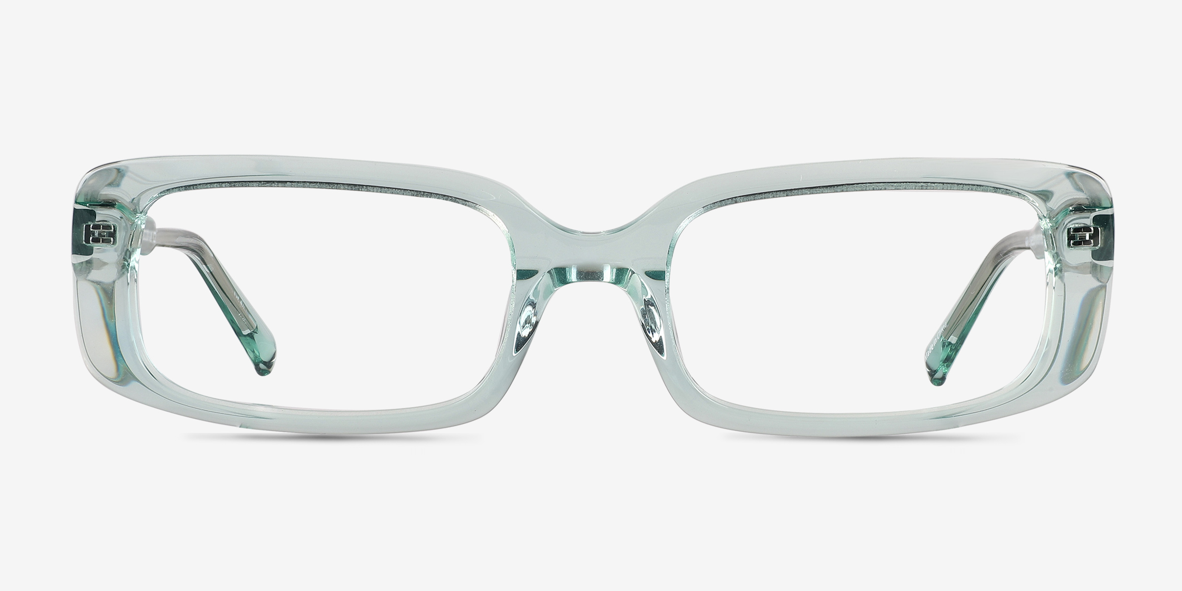 Anita Crystal Light Green AcétateMontures de lunettes de vue d'EyeBuyDirect, Vue de Face