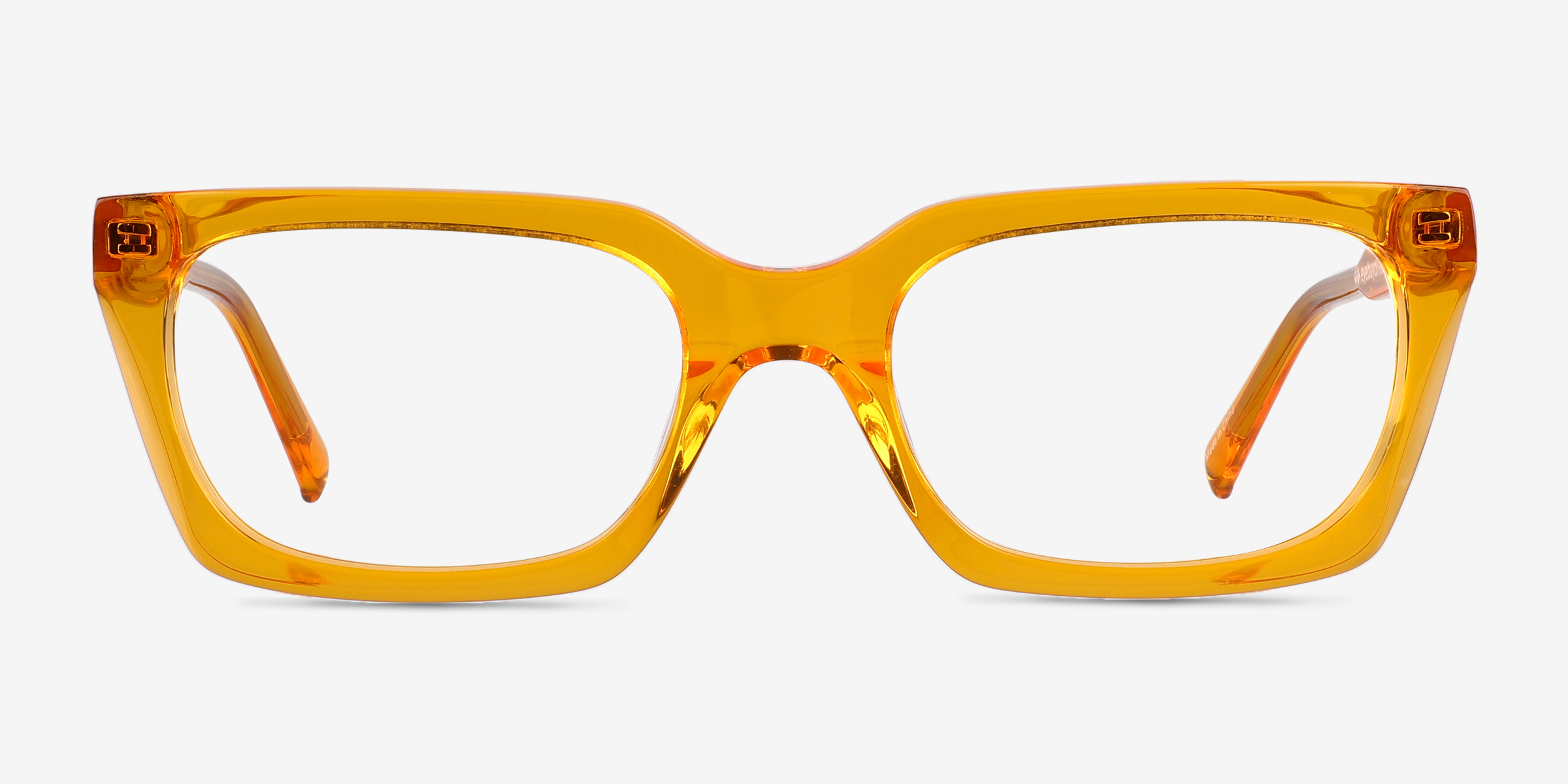Petula Crystal Orange AcétateMontures de lunettes de vue d'EyeBuyDirect, Vue de Face