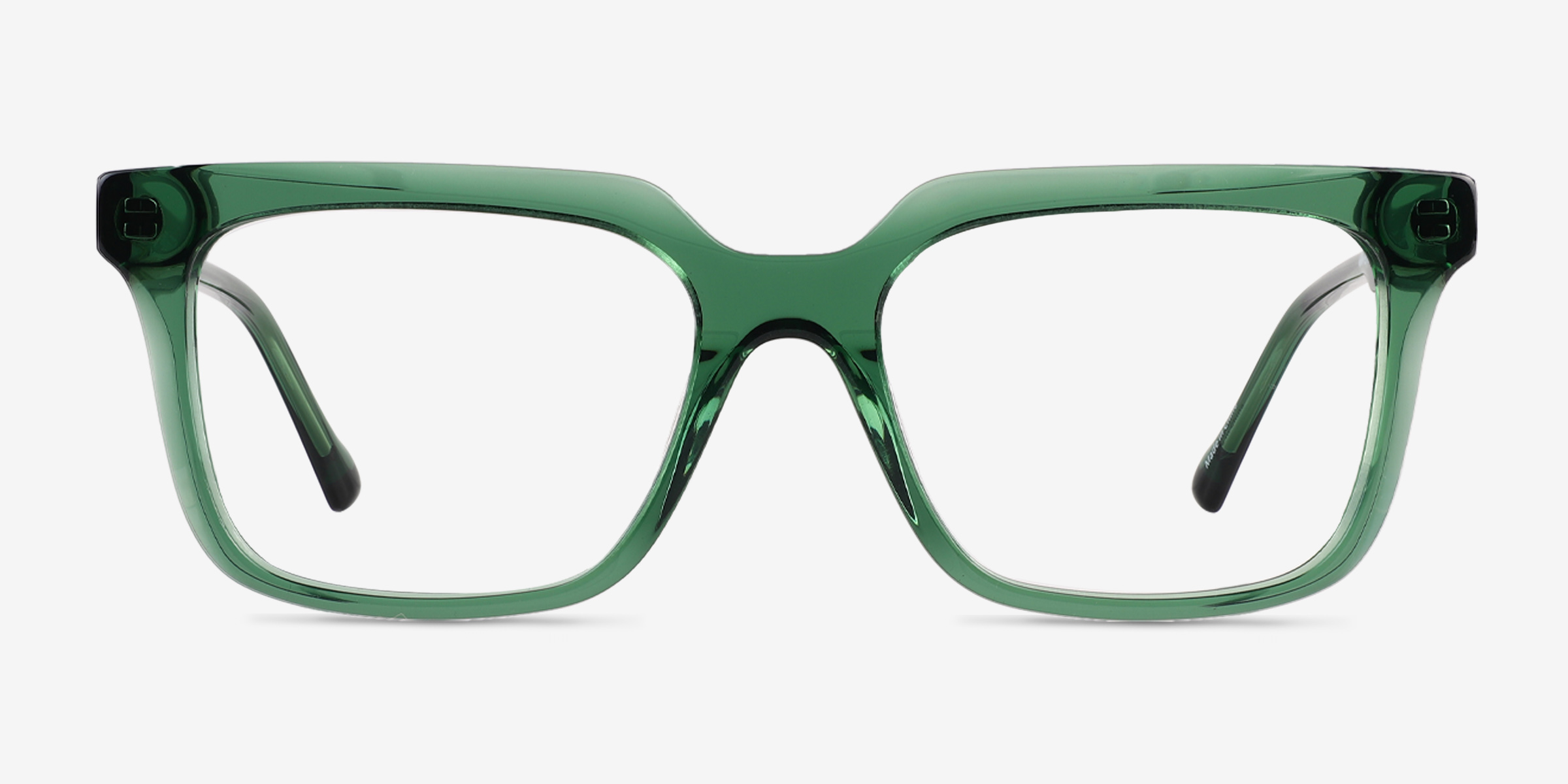 Sandie Crystal Green AcétateMontures de lunettes de vue d'EyeBuyDirect, Vue de Face