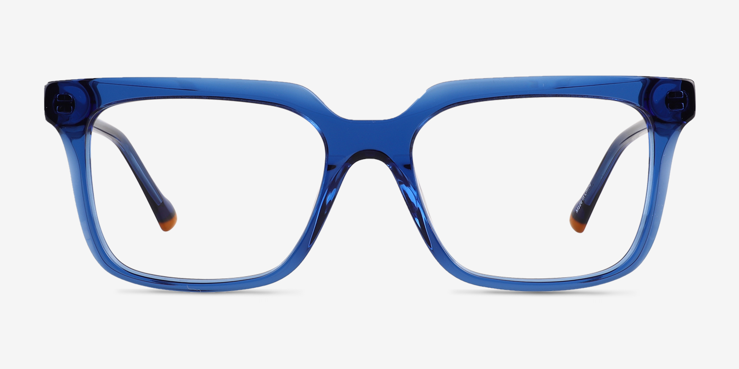 Sandie Crystal Dark Blue AcétateMontures de lunettes de vue d'EyeBuyDirect, Vue de Face