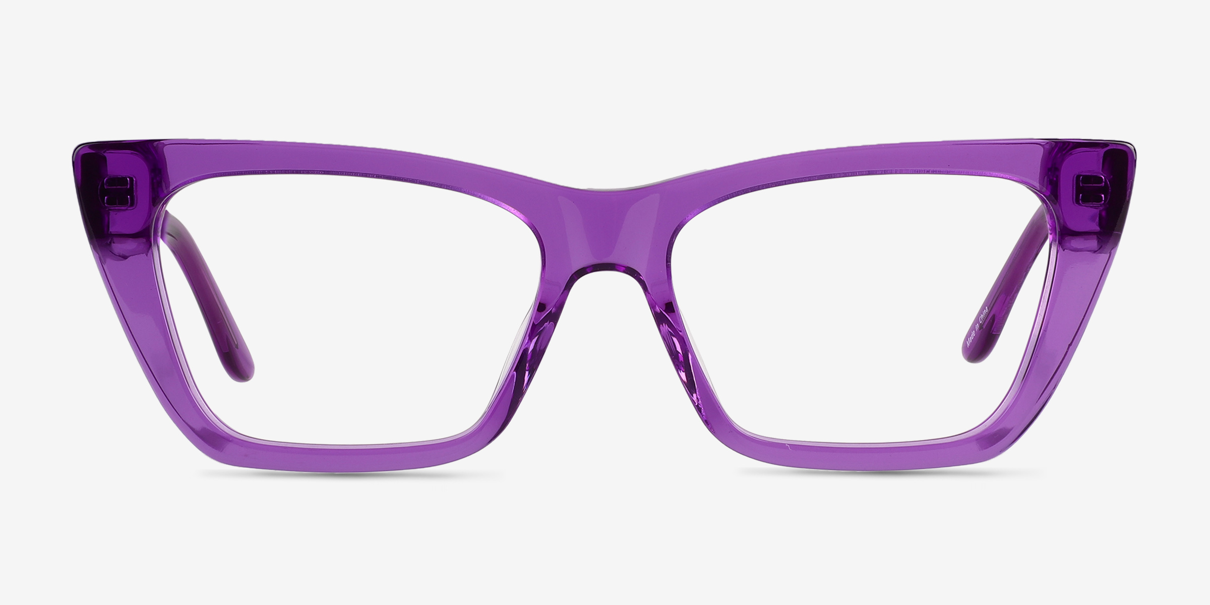 Celia Crystal Purple AcétateMontures de lunettes de vue d'EyeBuyDirect, Vue de Face