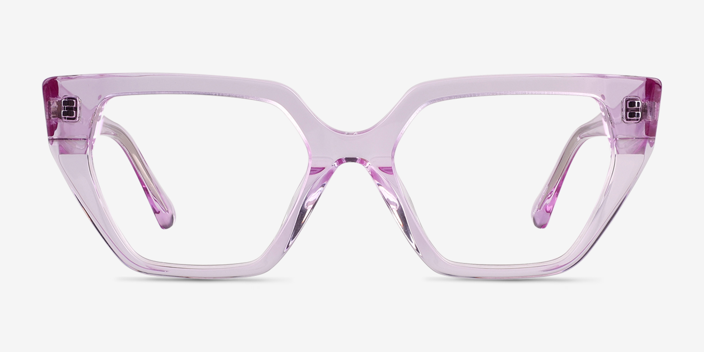 Dionne Crsytal Light Purple AcétateMontures de lunettes de vue d'EyeBuyDirect, Vue de Face