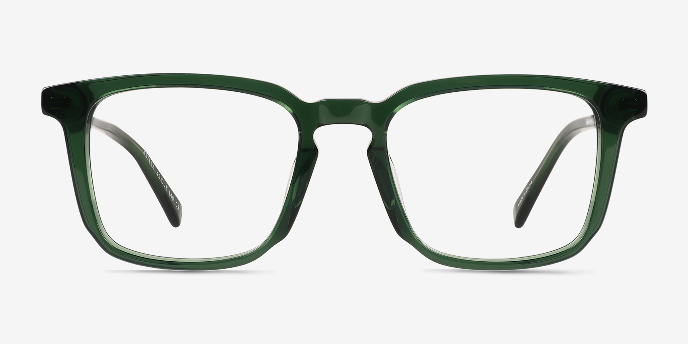 Astera Crystal Green Éco-responsableMontures de lunettes de vue d'EyeBuyDirect, Vue de Face