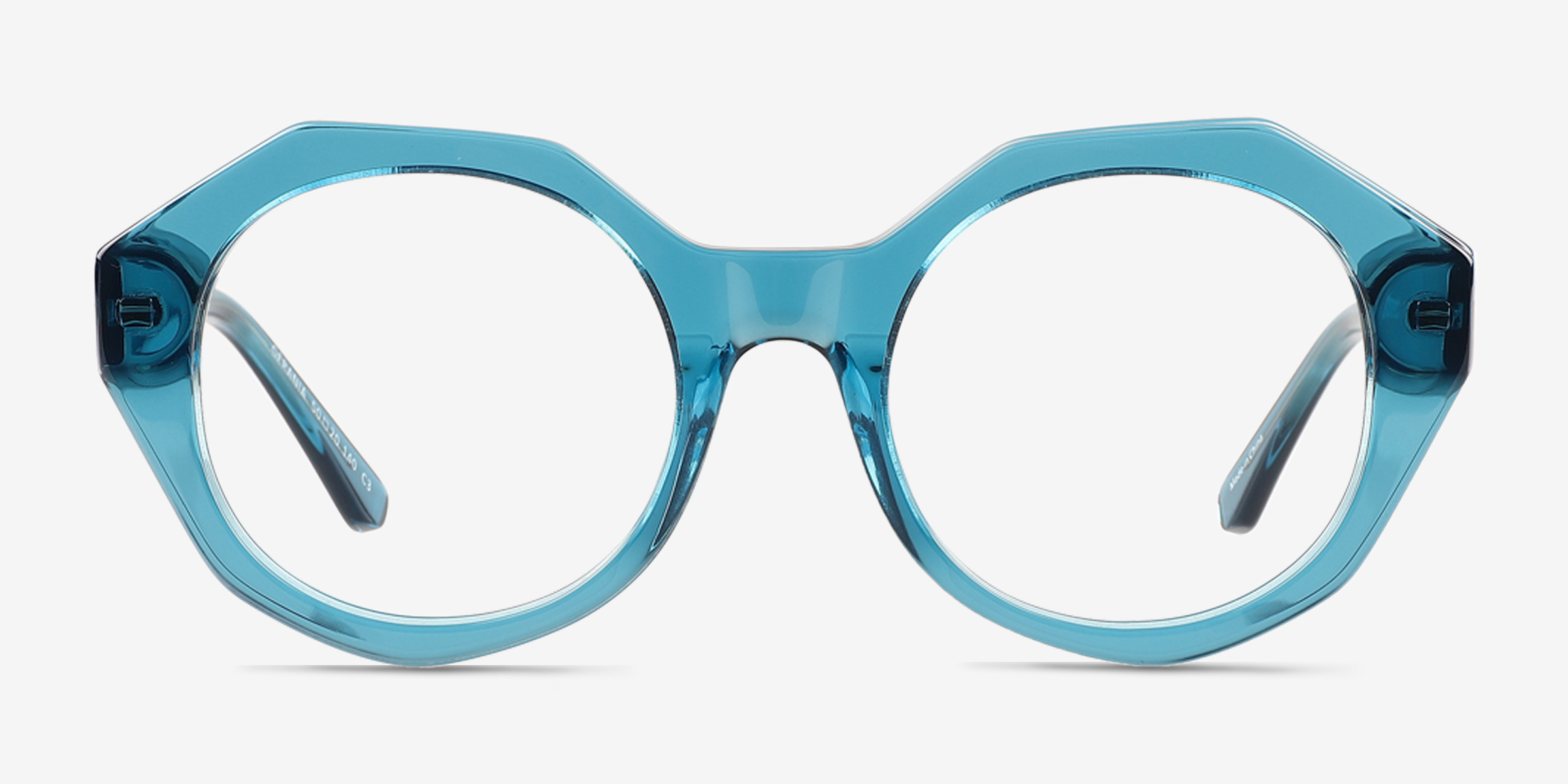 Gerania Crsytal Blue Éco-responsableMontures de lunettes de vue d'EyeBuyDirect, Vue de Face