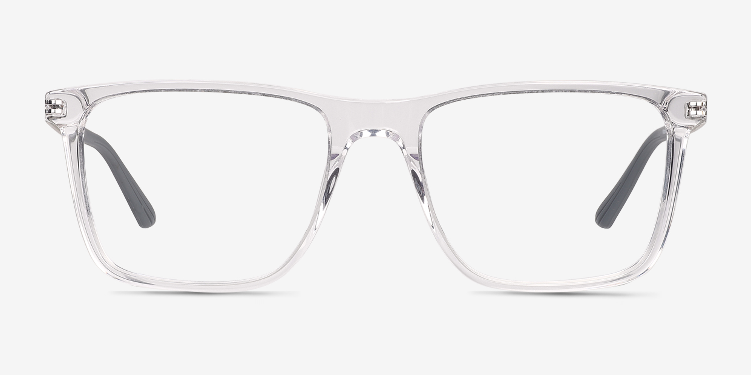 Vim Crystal Gray AcétateMontures de lunettes de vue d'EyeBuyDirect, Vue de Face