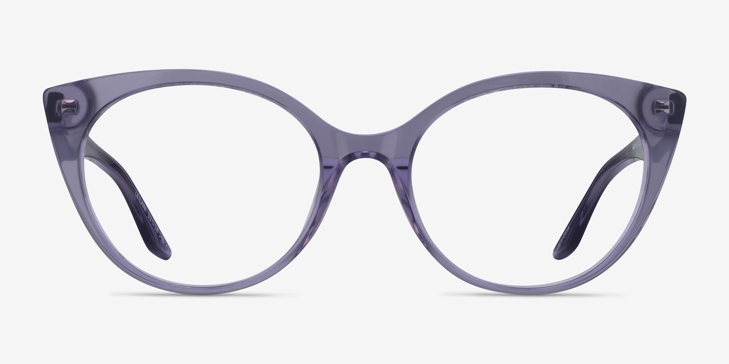 Leilani Clear Purple AcétateMontures de lunettes de vue d'EyeBuyDirect, Vue de Face