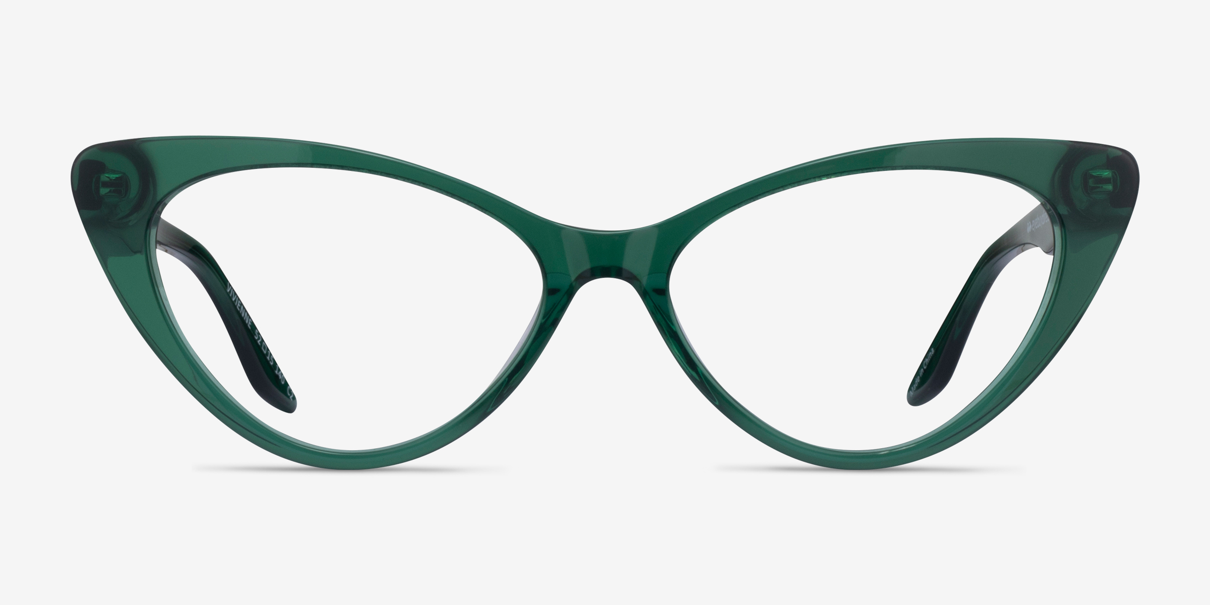Vivienne Crystal Green AcétateMontures de lunettes de vue d'EyeBuyDirect, Vue de Face
