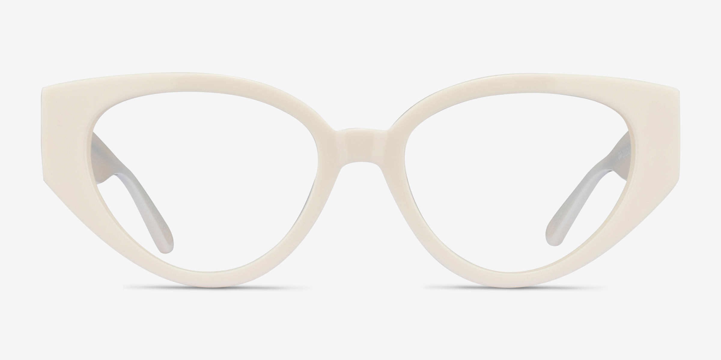 Lexie Blanche AcétateMontures de lunettes de vue d'EyeBuyDirect, Vue de Face