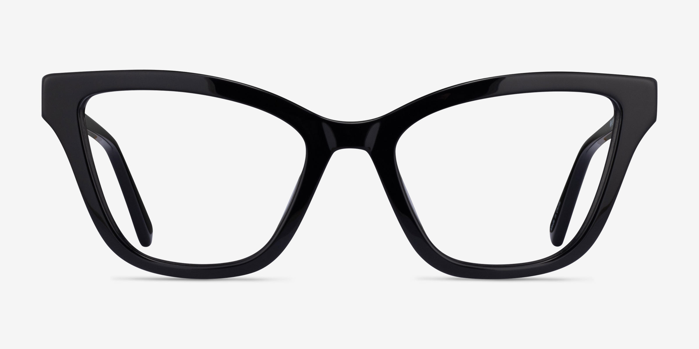 Danielle Noir AcétateMontures de lunettes de vue d'EyeBuyDirect, Vue de Face