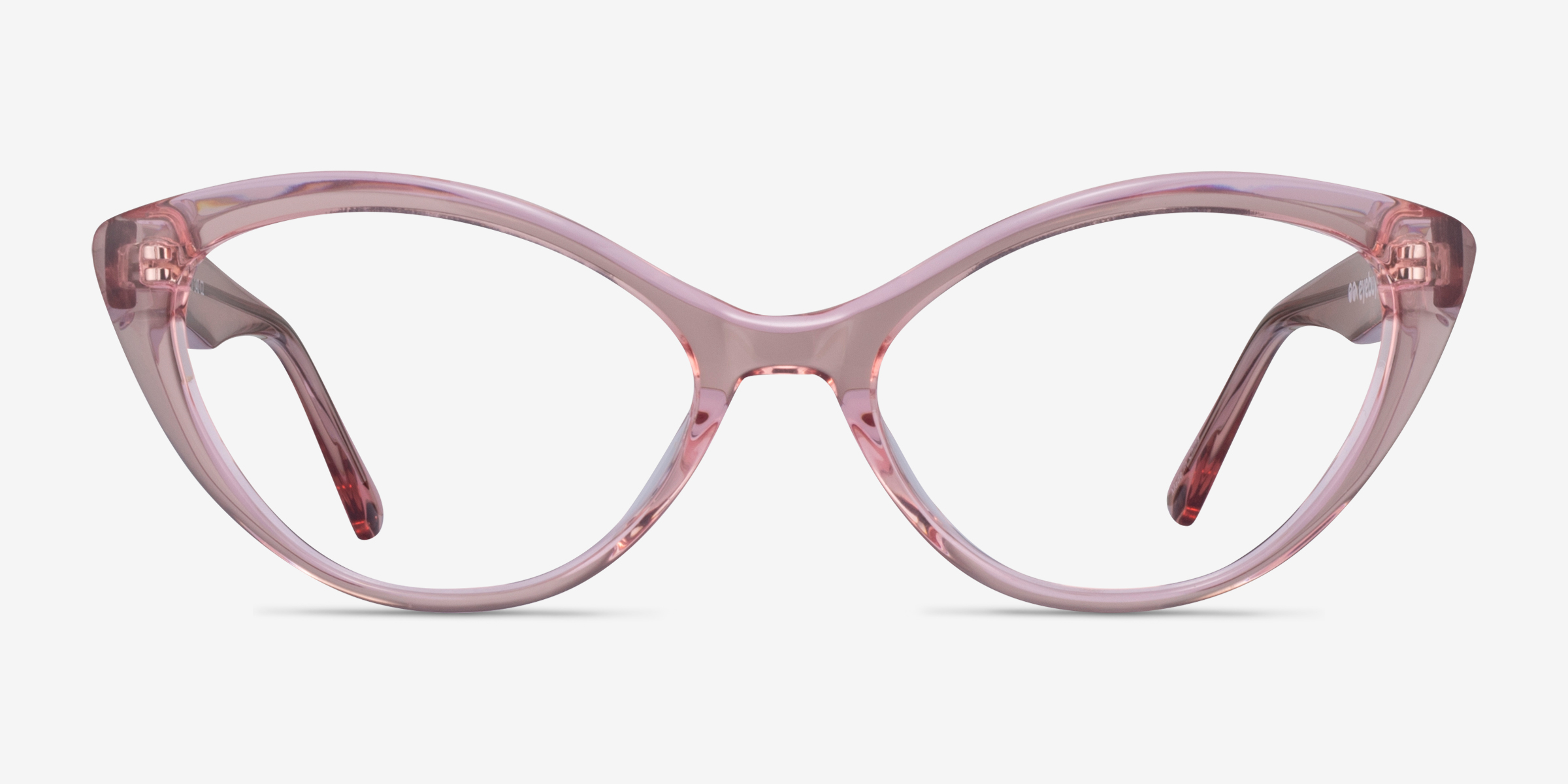 Melanie Crystal Pink AcétateMontures de lunettes de vue d'EyeBuyDirect, Vue de Face