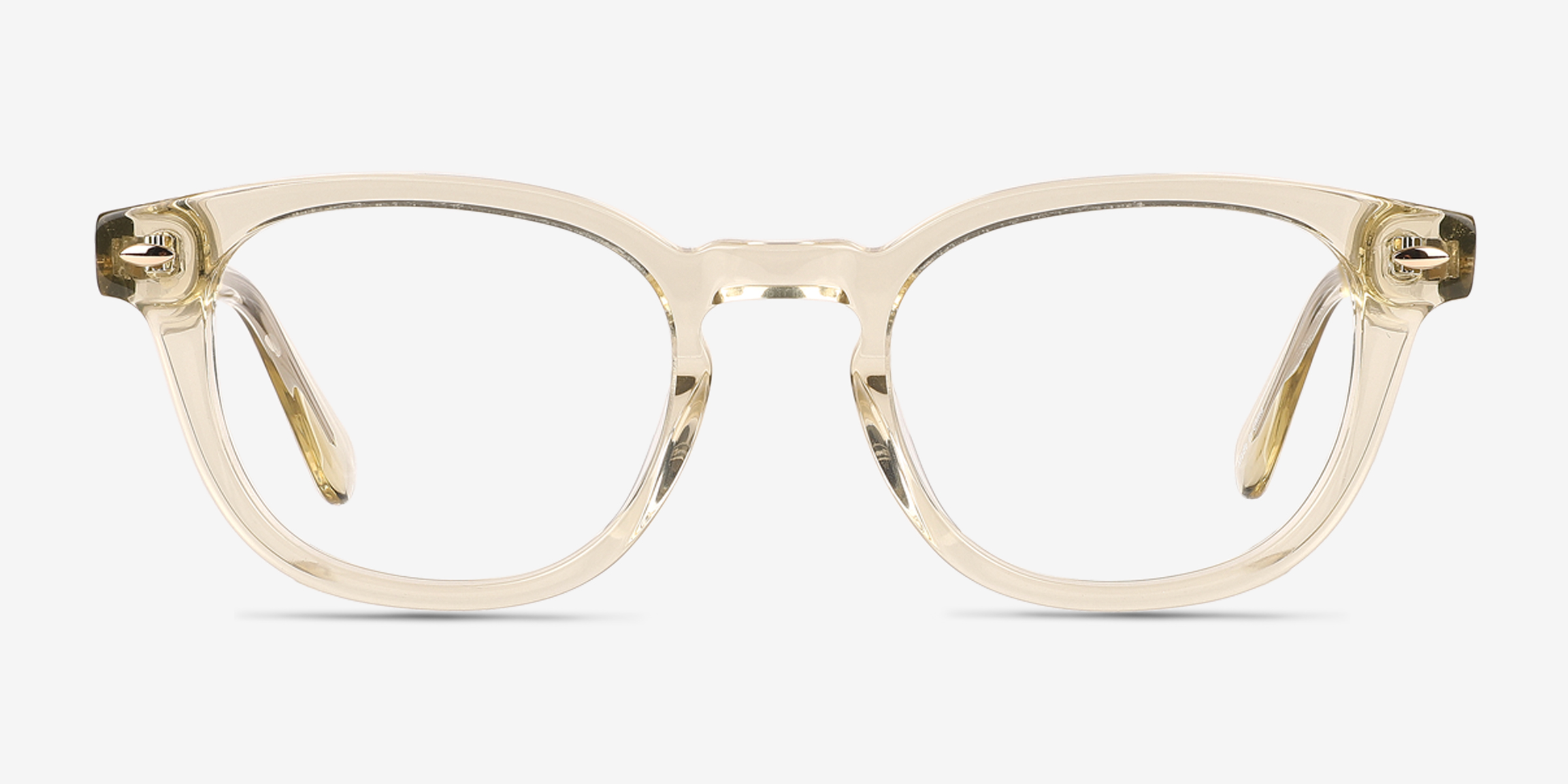 Pique Jaune AcétateMontures de lunettes de vue d'EyeBuyDirect, Vue de Face