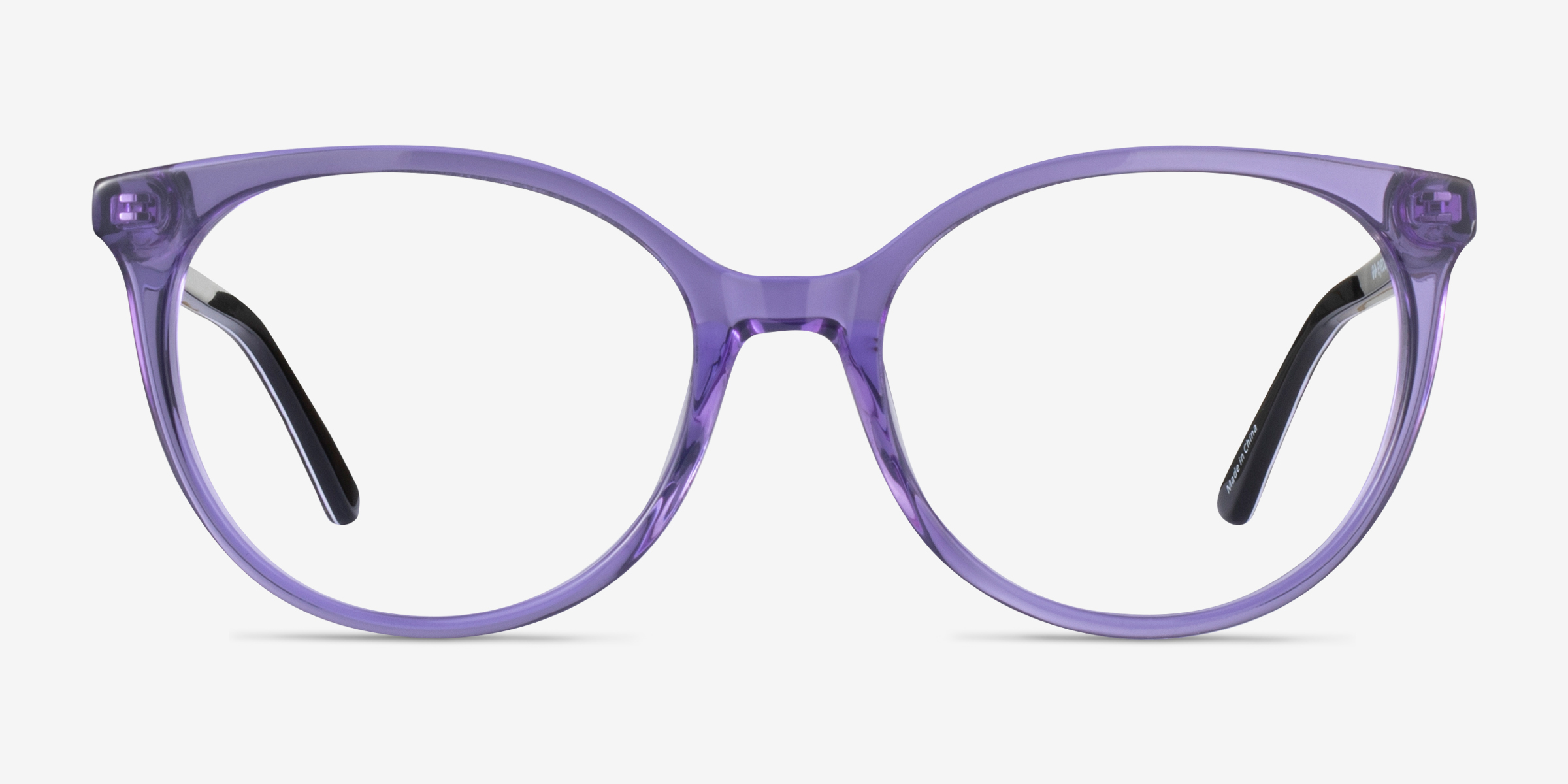 Mural Violet AcétateMontures de lunettes de vue d'EyeBuyDirect, Vue de Face