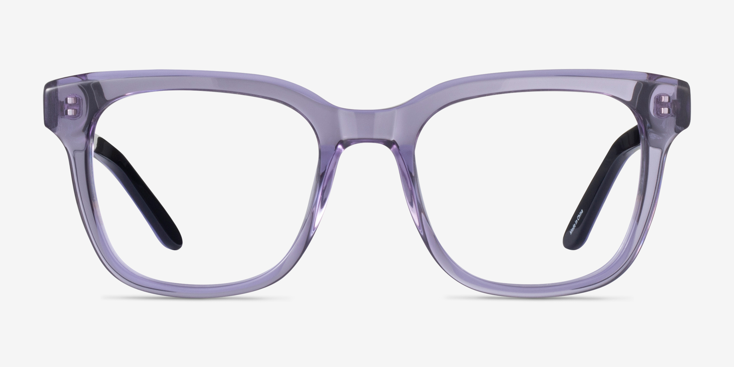 Compose Crystal Purple AcétateMontures de lunettes de vue d'EyeBuyDirect, Vue de Face